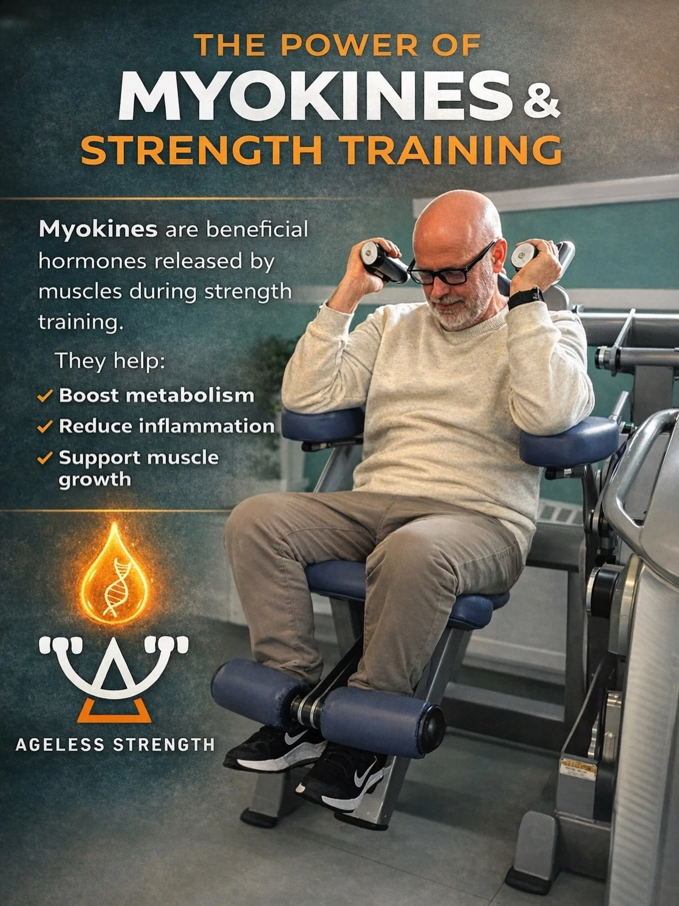 Strength training does far more than build muscle. It also stimulates the release of myokines&mdash;powerful compounds produced by working muscles that support whole-body health.

Myokines help reduce inflammation, improve insulin sensitivity, suppor