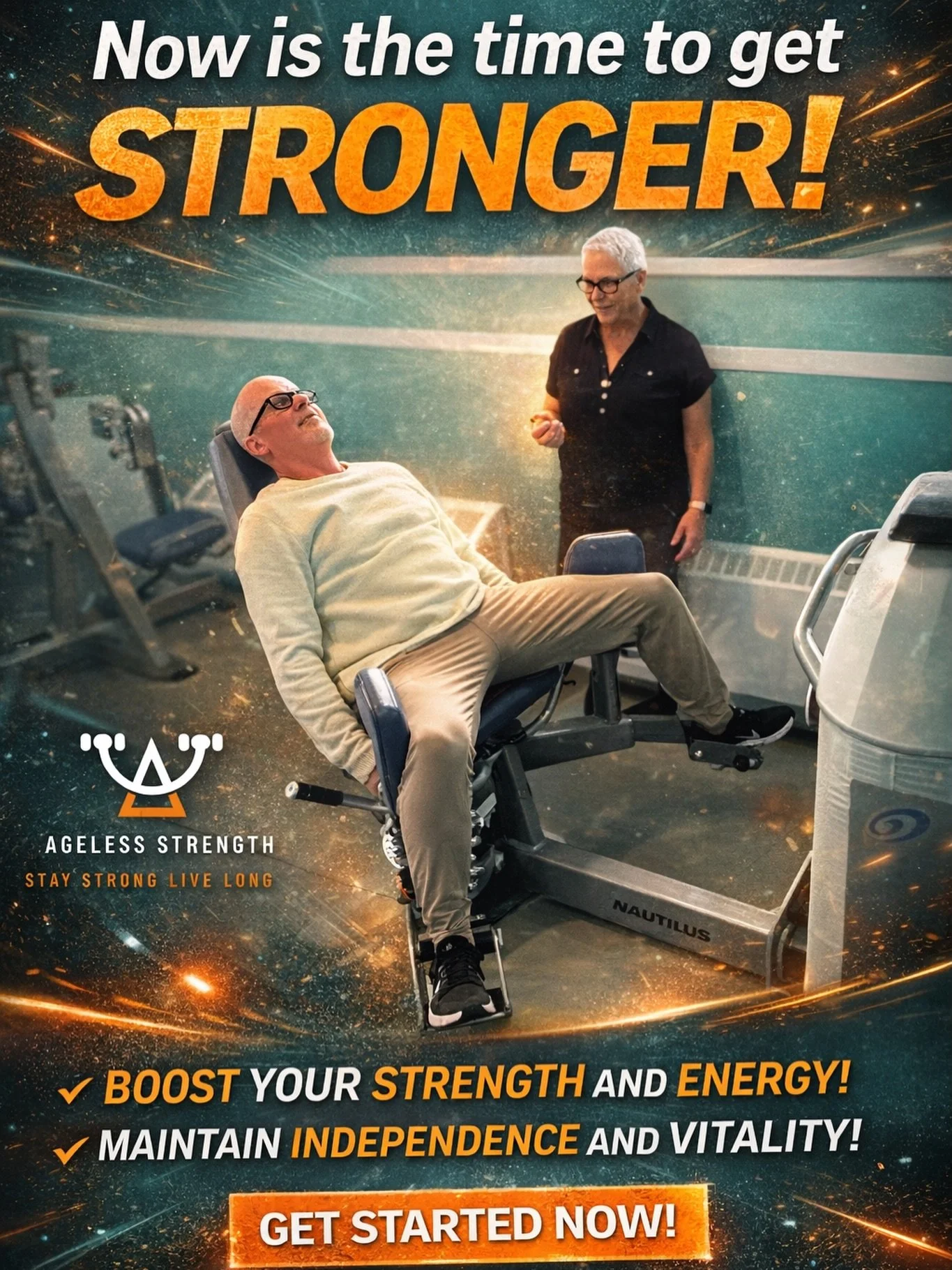 It&rsquo;s never too early and it&rsquo;s never too late to get stronger. 💪

Strength training helps you build muscle, improve balance, boost energy, and stay independent for the things that matter most.

At Ageless Strength, we make it safe, suppor