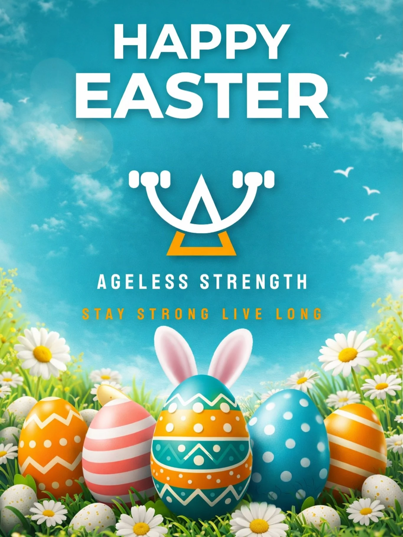Happy Easter from Kym &amp; Murray at Ageless Strength! 🐣🌷

Wishing you a joyful day filled with family, gratitude, and a little time to recharge. Here&rsquo;s to new beginnings, renewed strength, and living life strong.

Stay Strong. Live Long. 💛