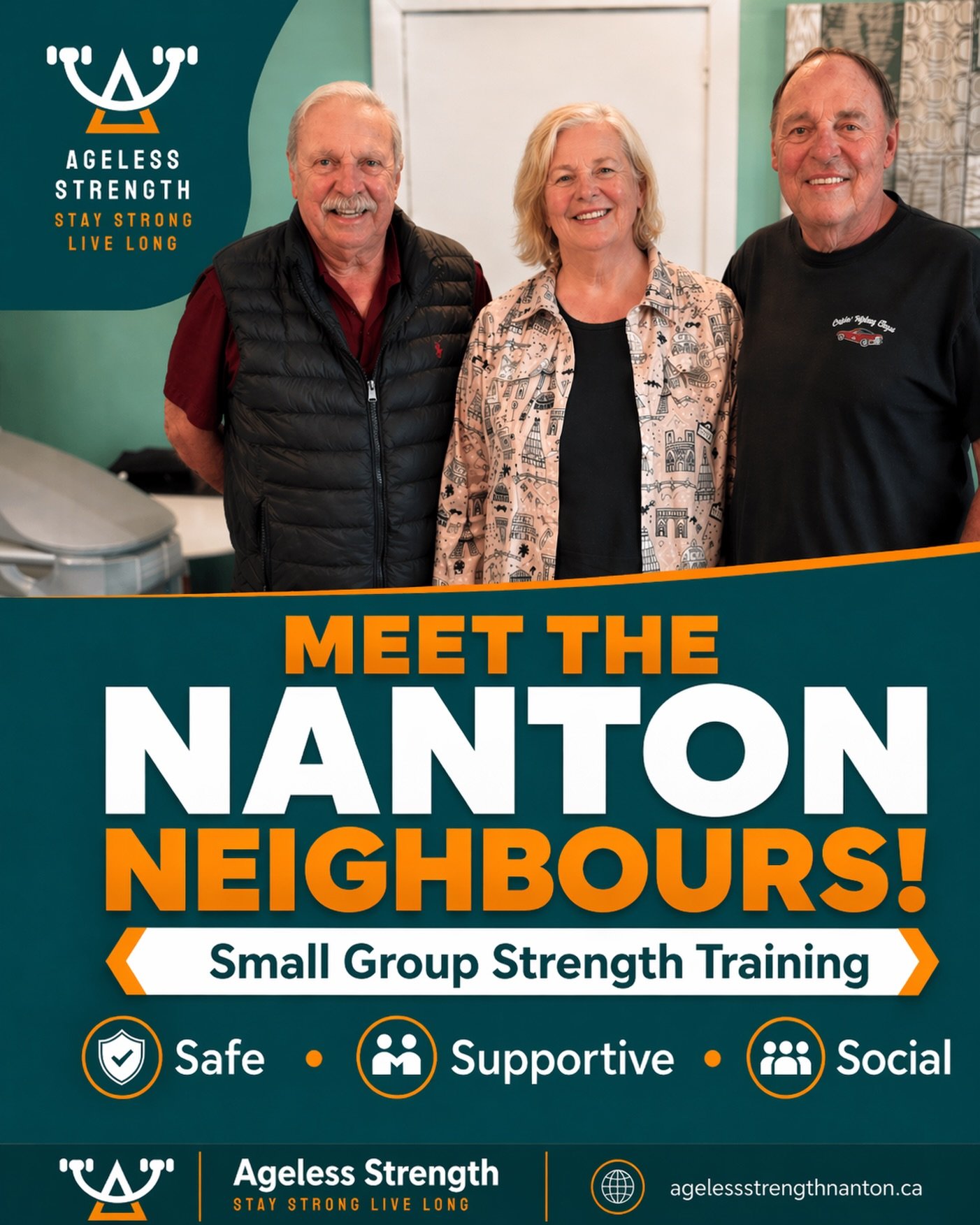 Meet the Nanton Neighbours! 💪

This small group is proof that strength training is even better together.

Safe, supportive, and social &mdash; our small group sessions help you build strength, stay motivated, and enjoy the journey alongside familiar
