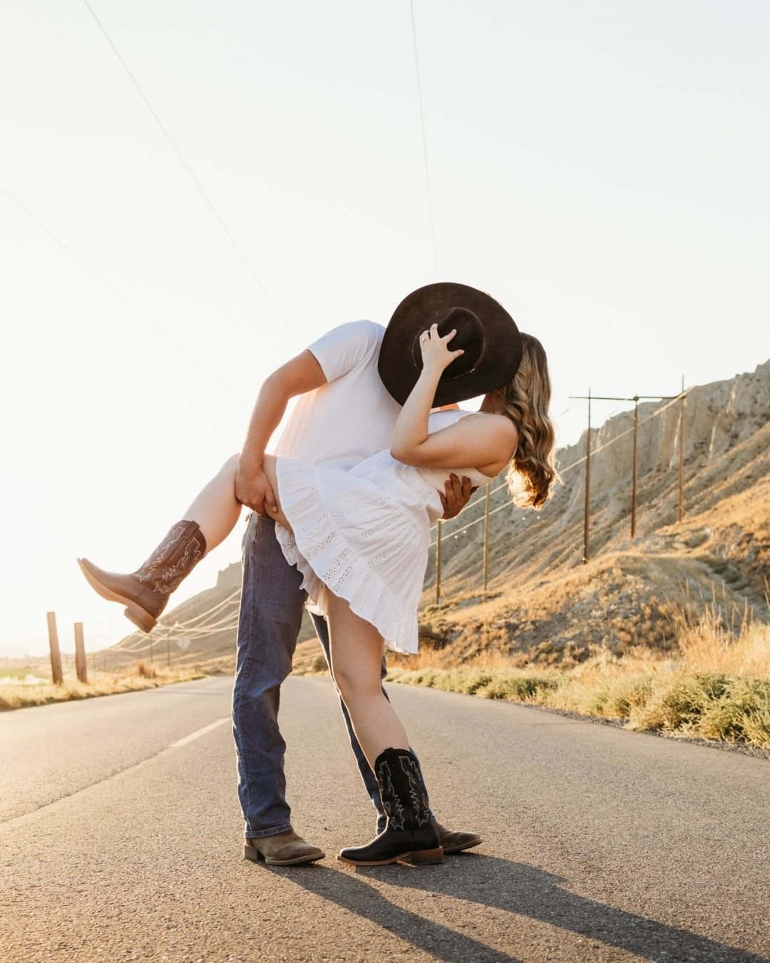 Couple sharing a romantic sunset moment during a curated Spark Project experience in Kamloops