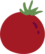 Close-up of a red tomato with a green stem