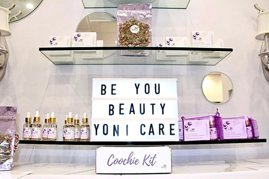 Be You Beauty products displayed at a celebrity gifting lounge