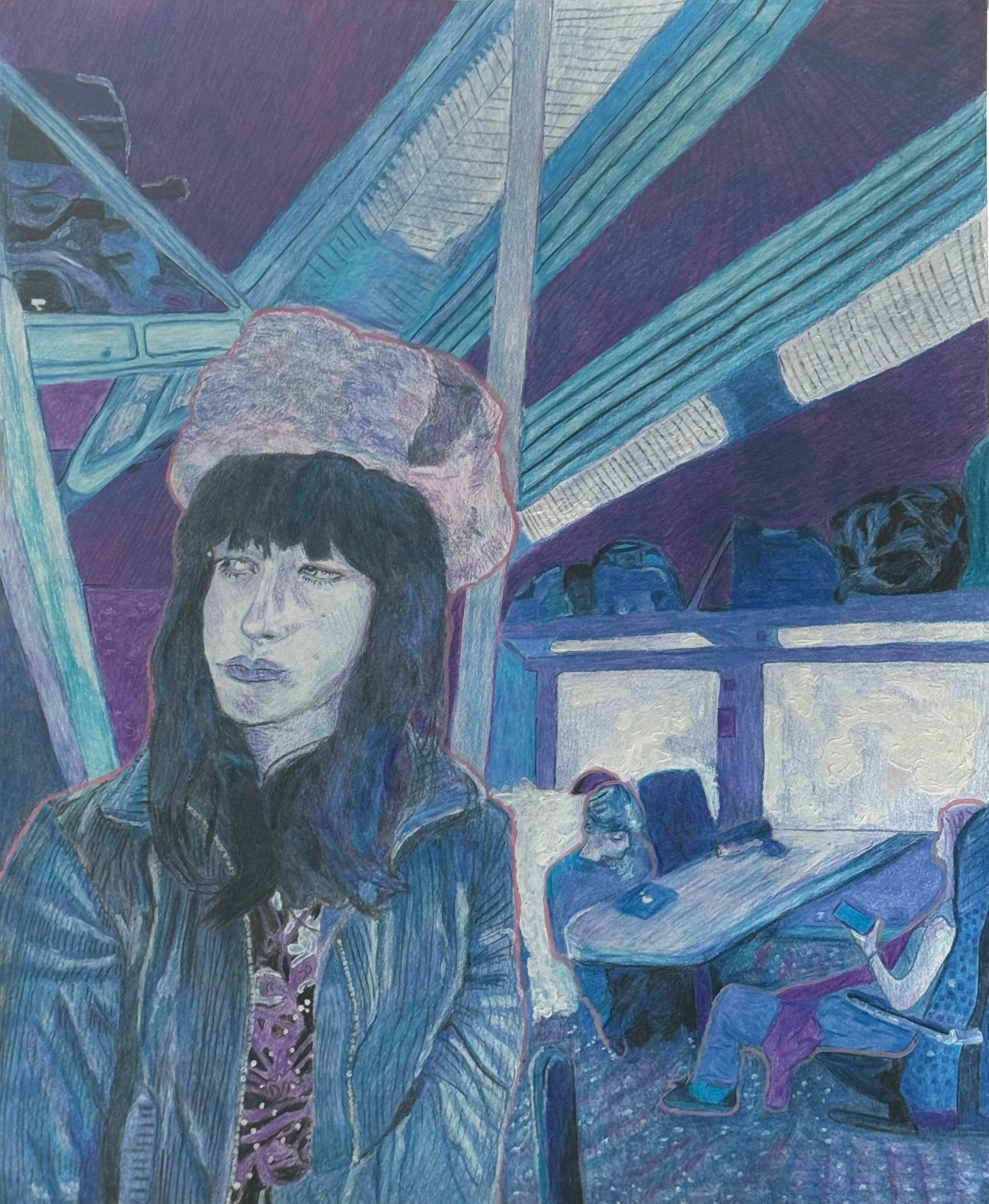 Holly Milner, Imperfections (2026), Coloured pencils, 42x51