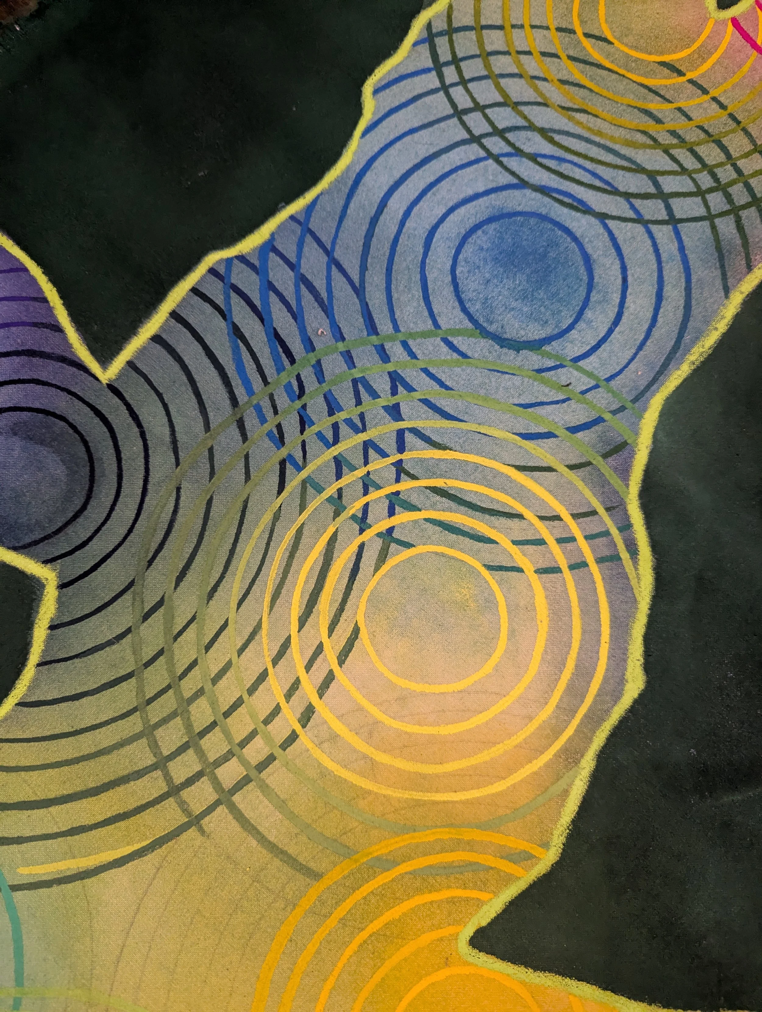 Phoebe Imogene Burrill Parkinson, Untitled, 2026, Gouache and Oil pastel on Canvas, 210 cm x 70 cm