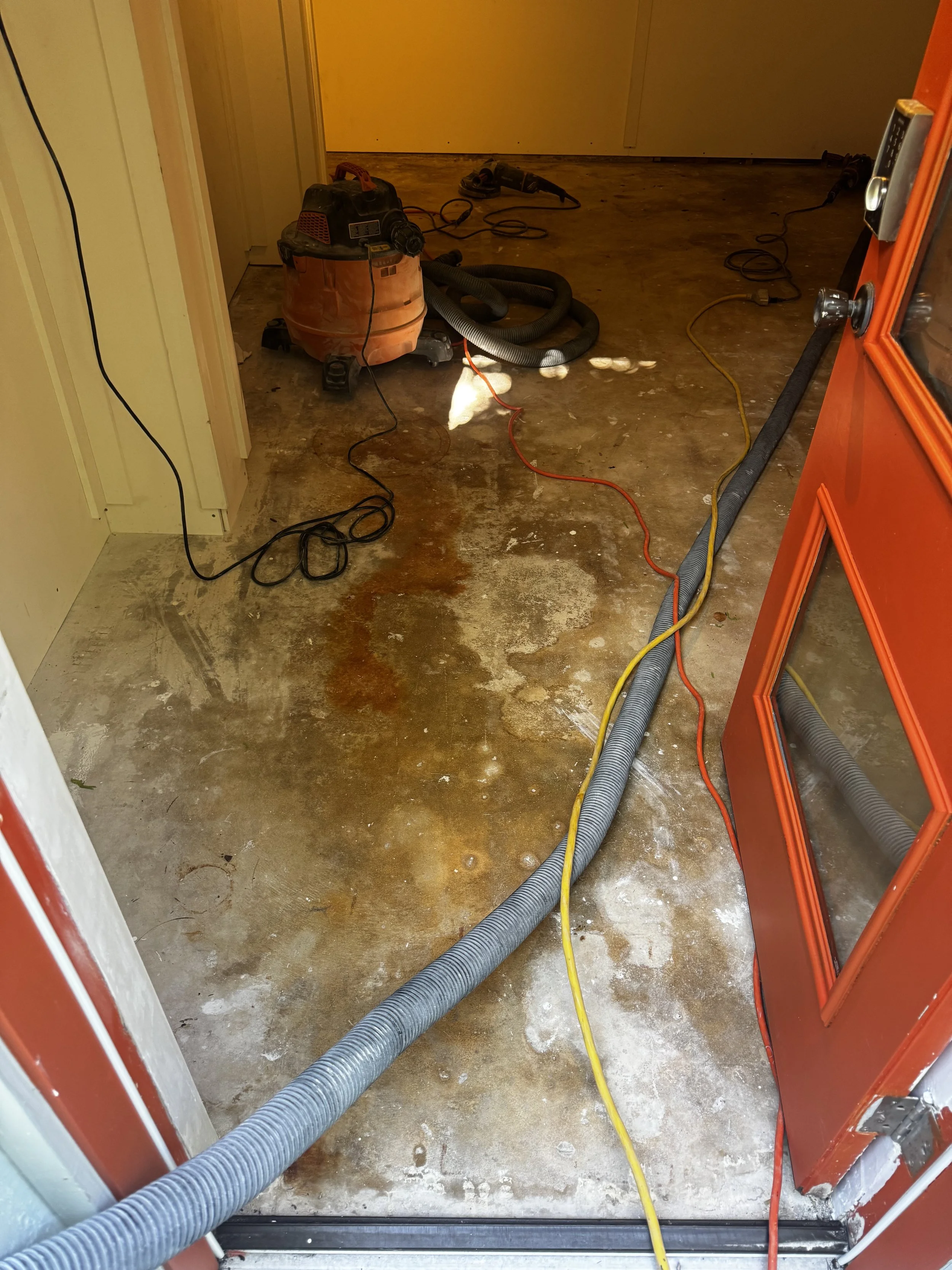 Before Garage floor coating St Pete