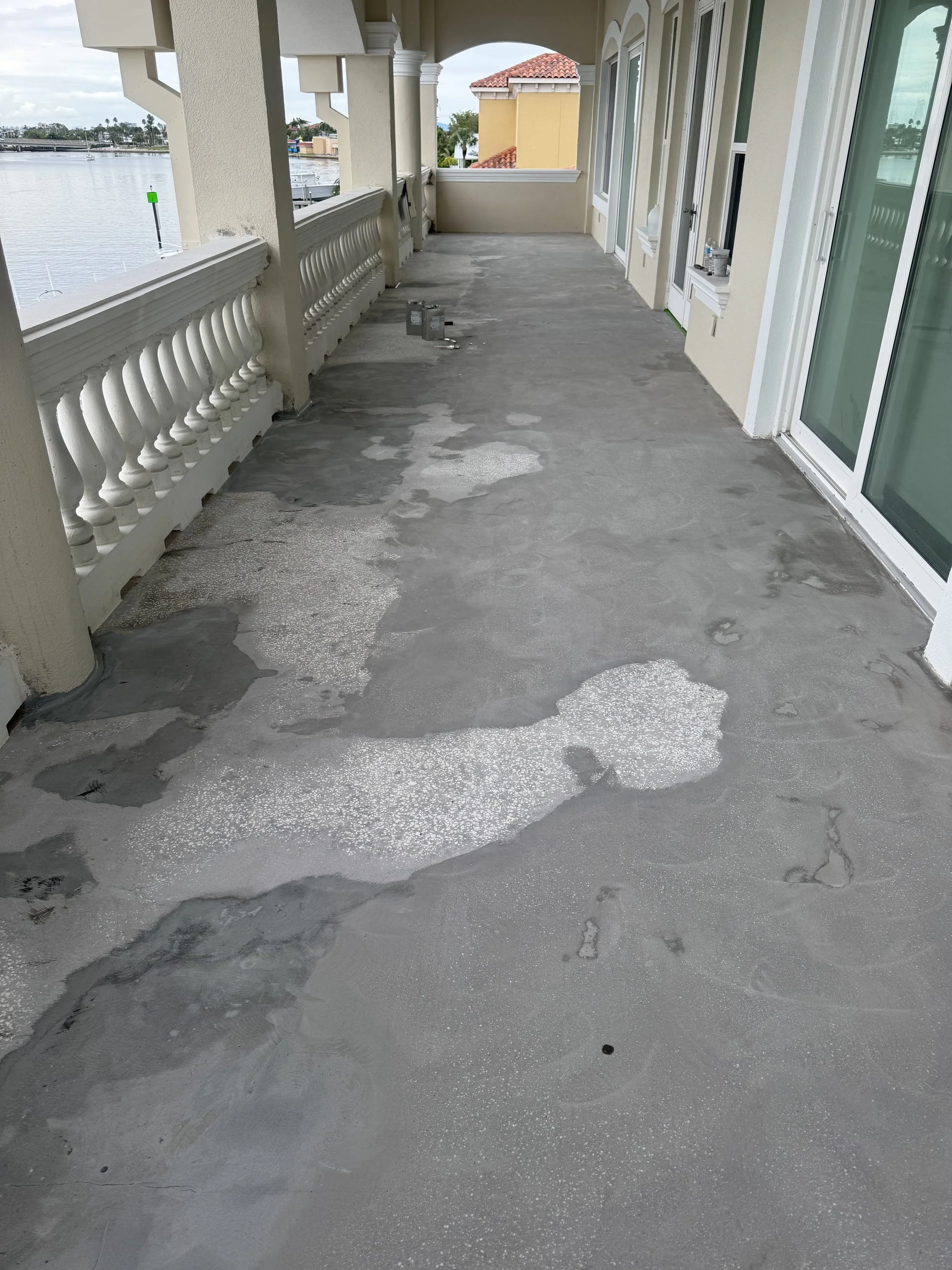 Before floor install - Competed a Float for a balcony floor
