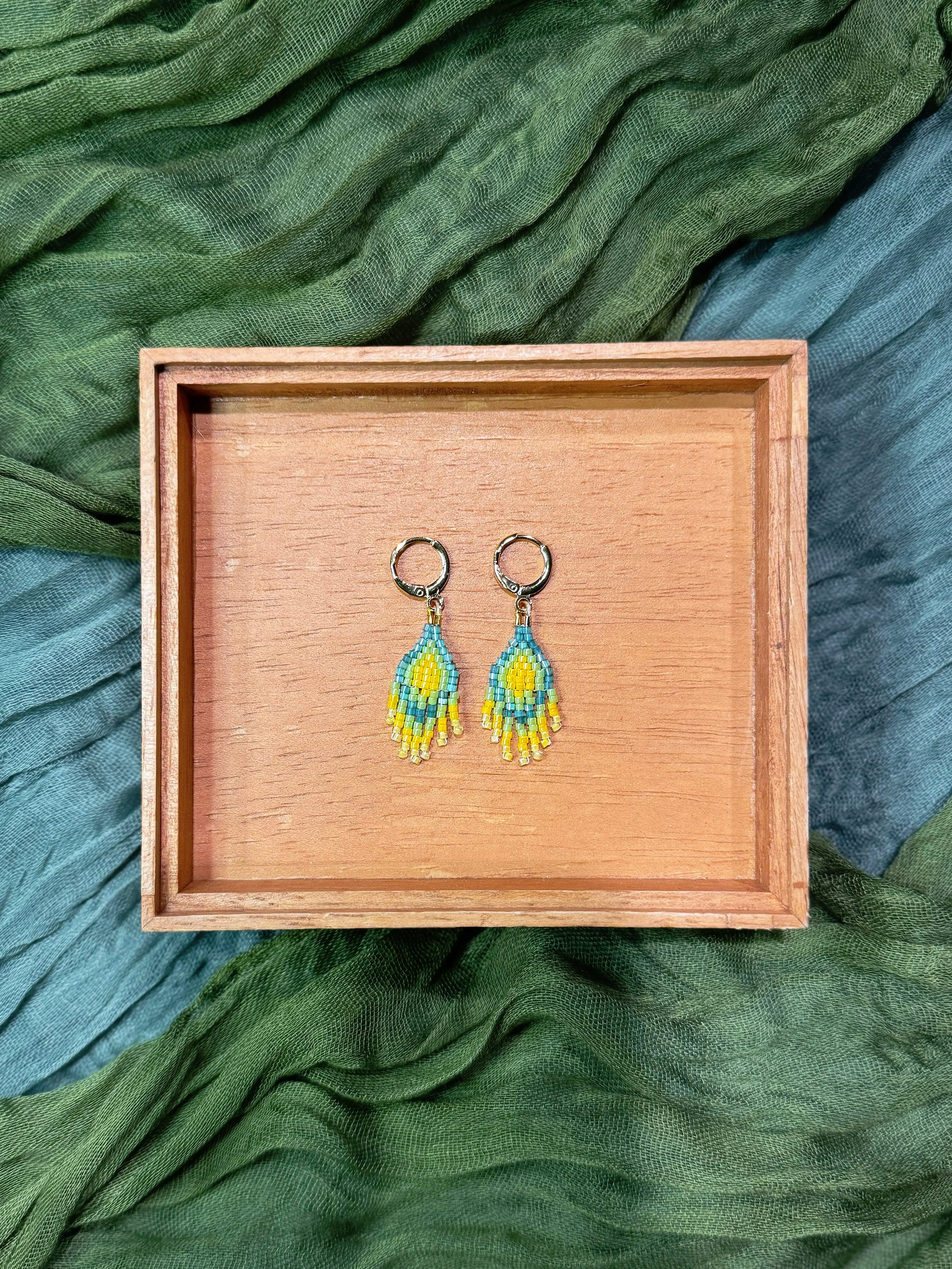 Earrings - Beaded Teeny Tassels