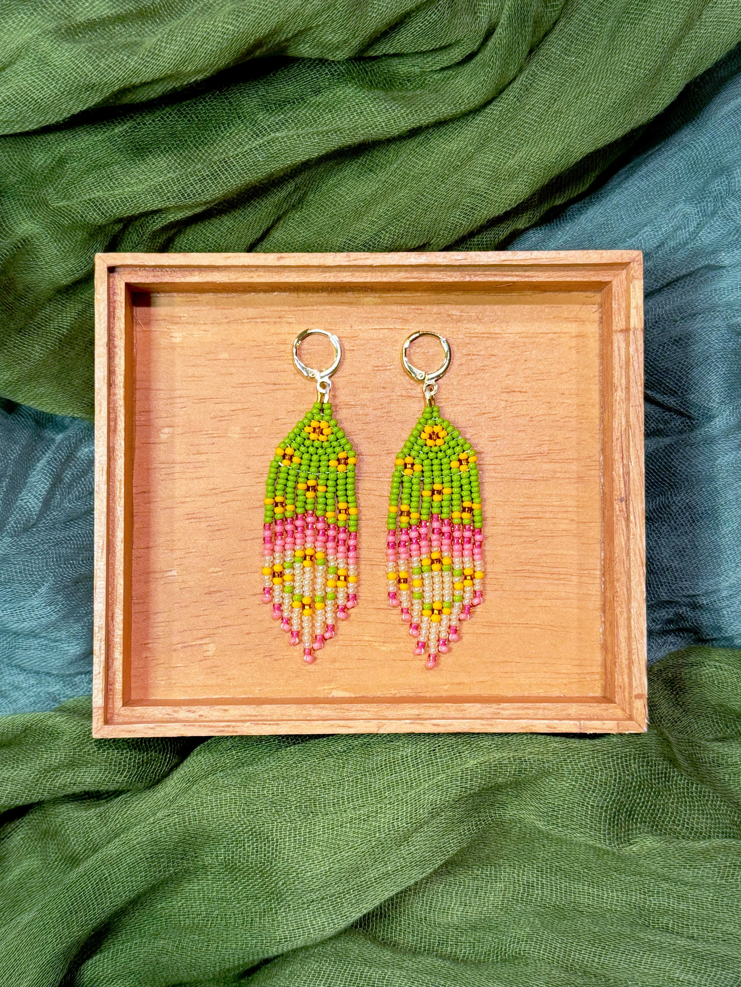 Earrings - Beaded Retro Tassels