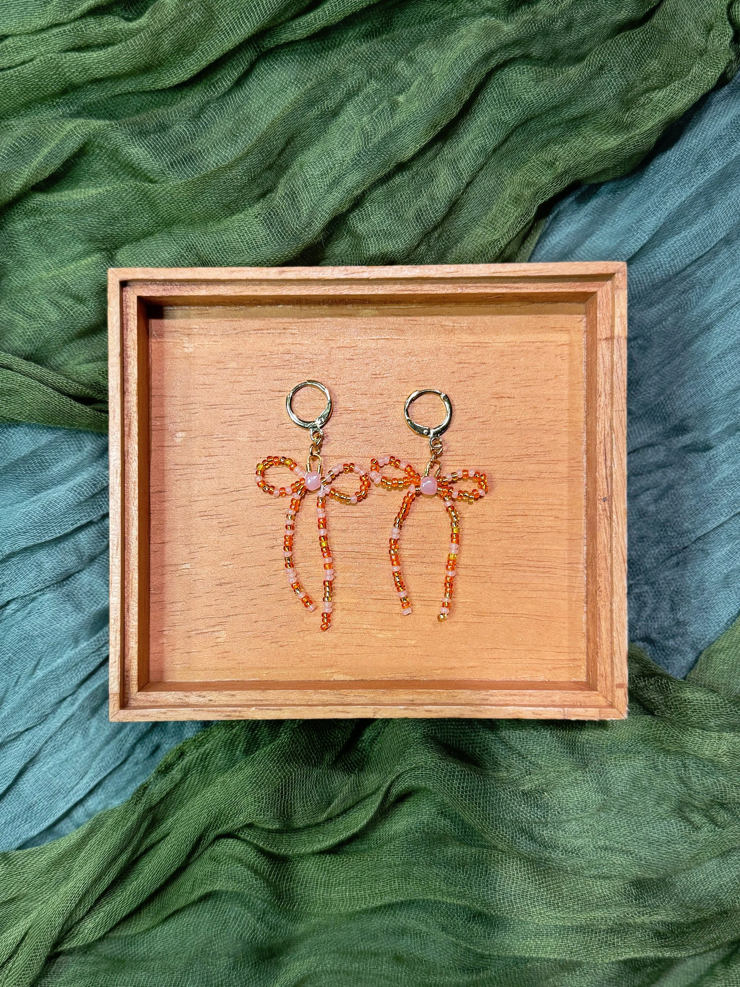 Earrings - Beaded Bows