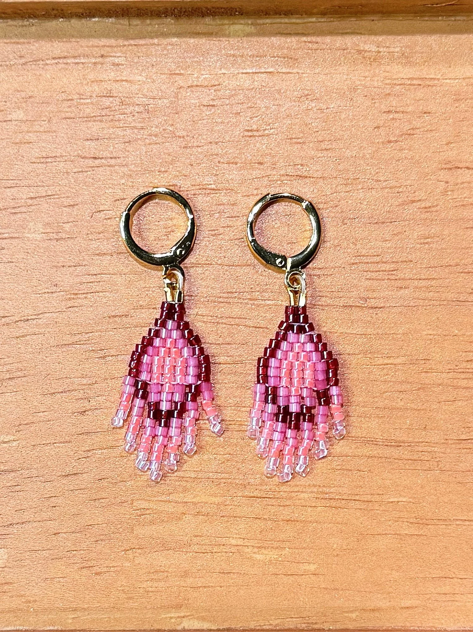 Earrings - Beaded Teeny Tassels