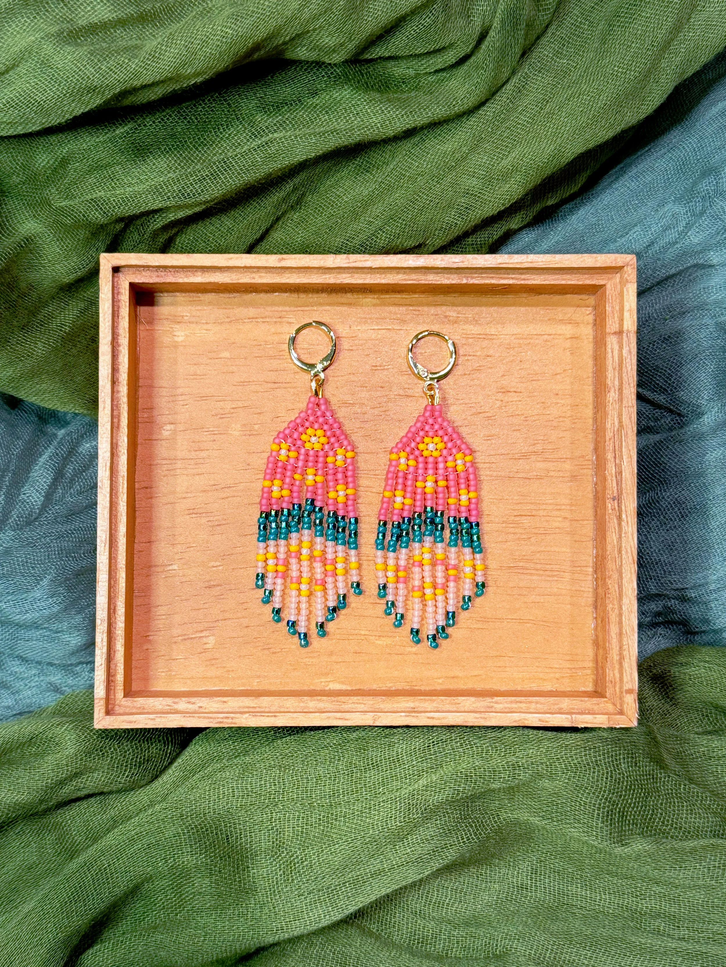 Earrings - Beaded Retro Tassels