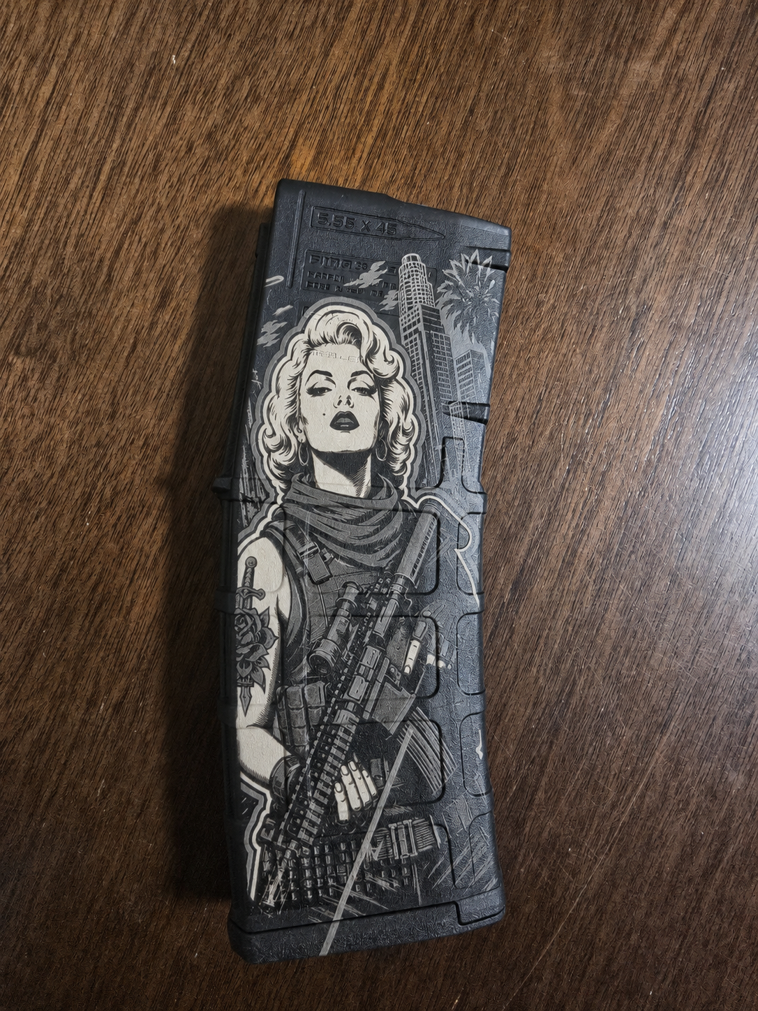 Tactical Woman PMAG Laser Engraving | Custom Magpul PMAG Urban Artwork