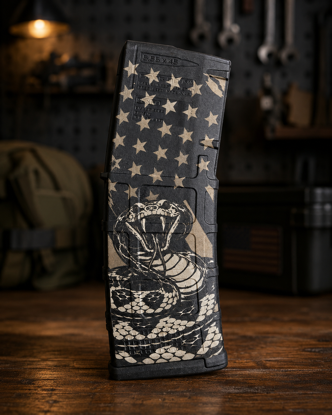 Patriotic Cobra PMAG Laser Engraving | Custom Magpul PMAG Engraving