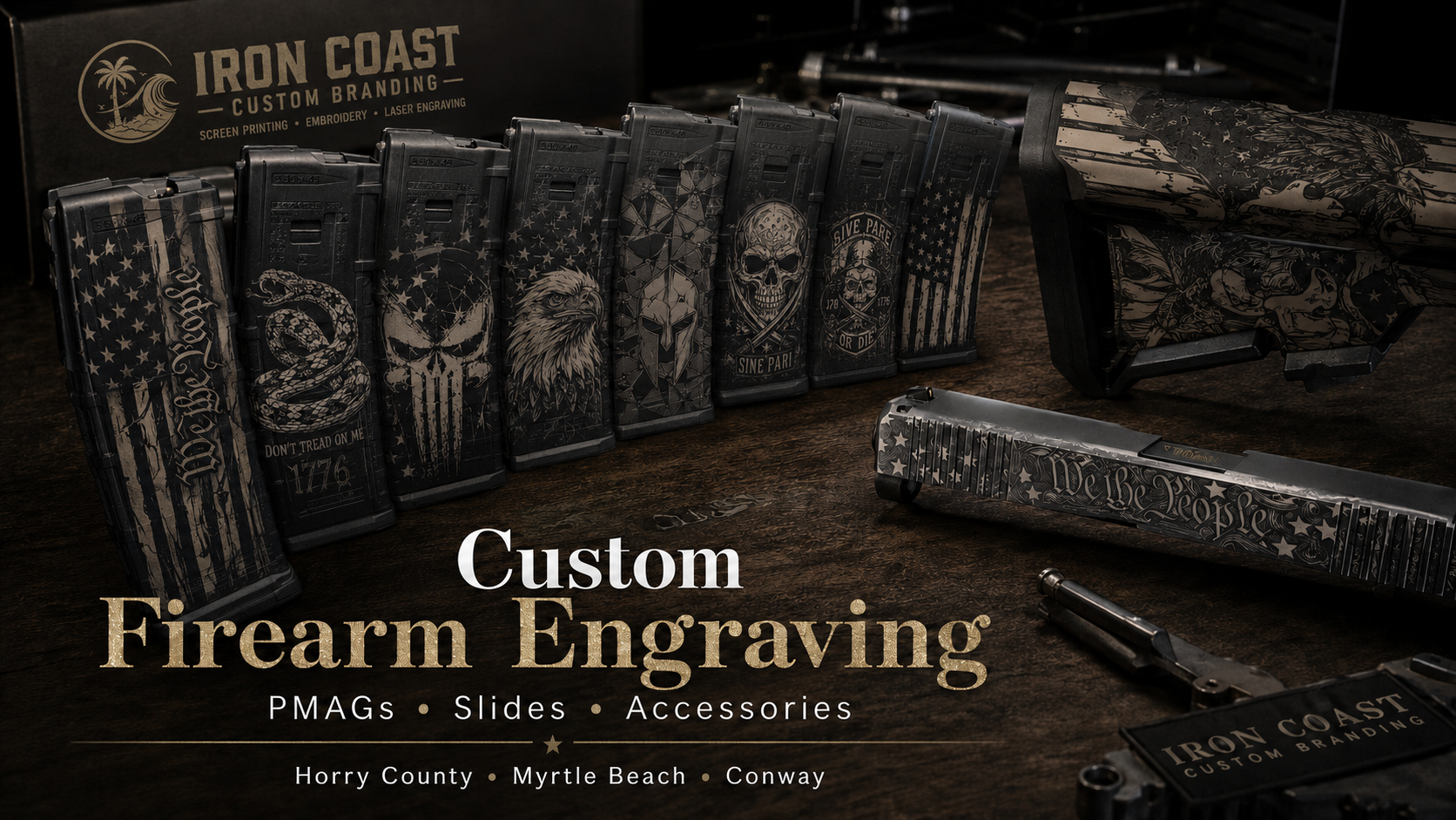 Gun Engraving Near Me: Custom Firearm &amp; PMAG Laser Engraving in Horry County, SC