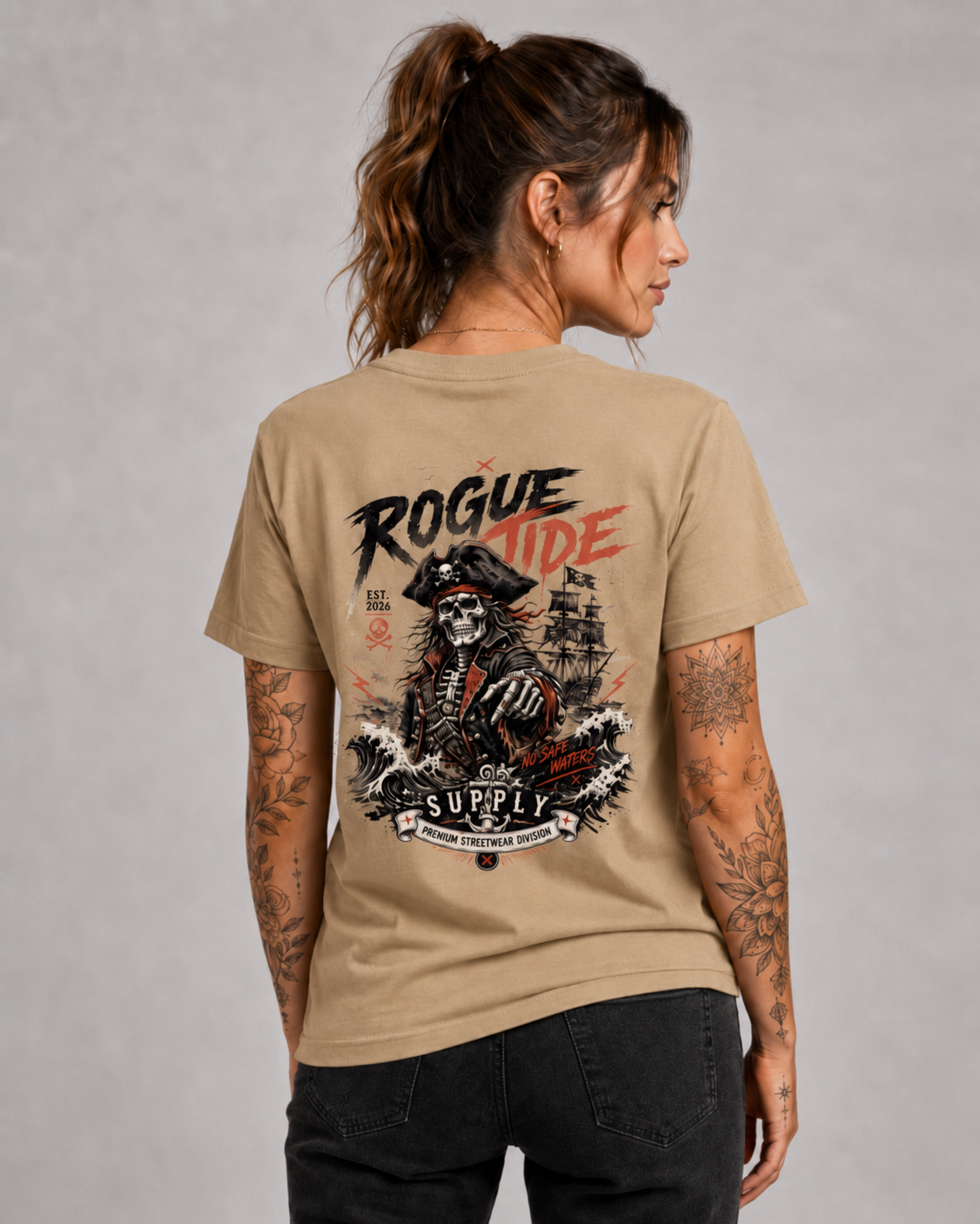 Rogue Tide Pirate Graphic T-Shirt