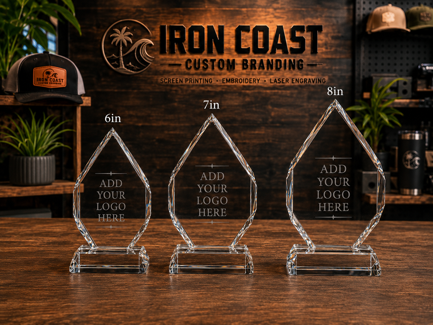 Custom Crystal Awards & Trophies | Laser Engraved Logo Awards