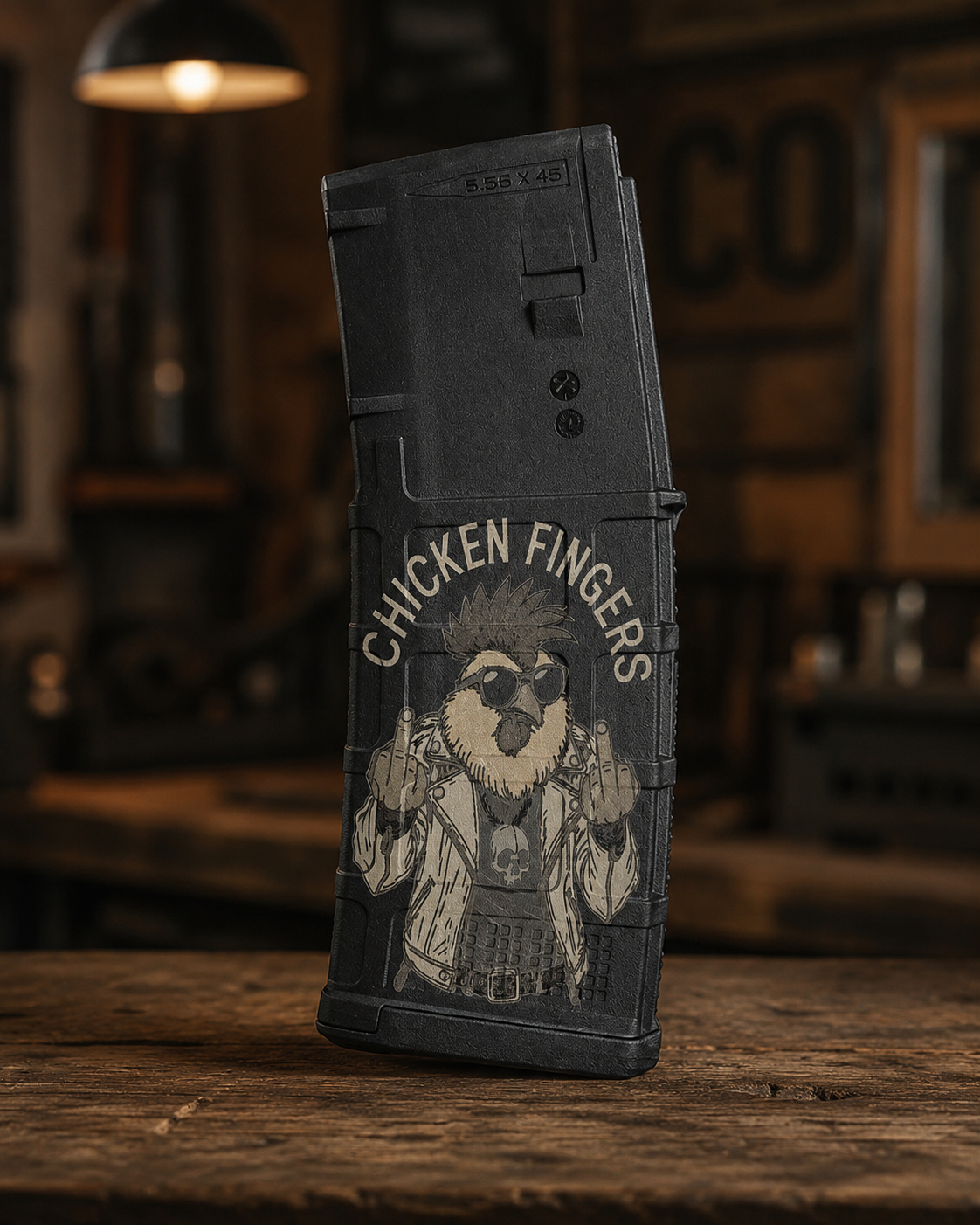 Chicken Fingers PMAG Laser Engraving | Funny Custom Magpul PMAG Engraving