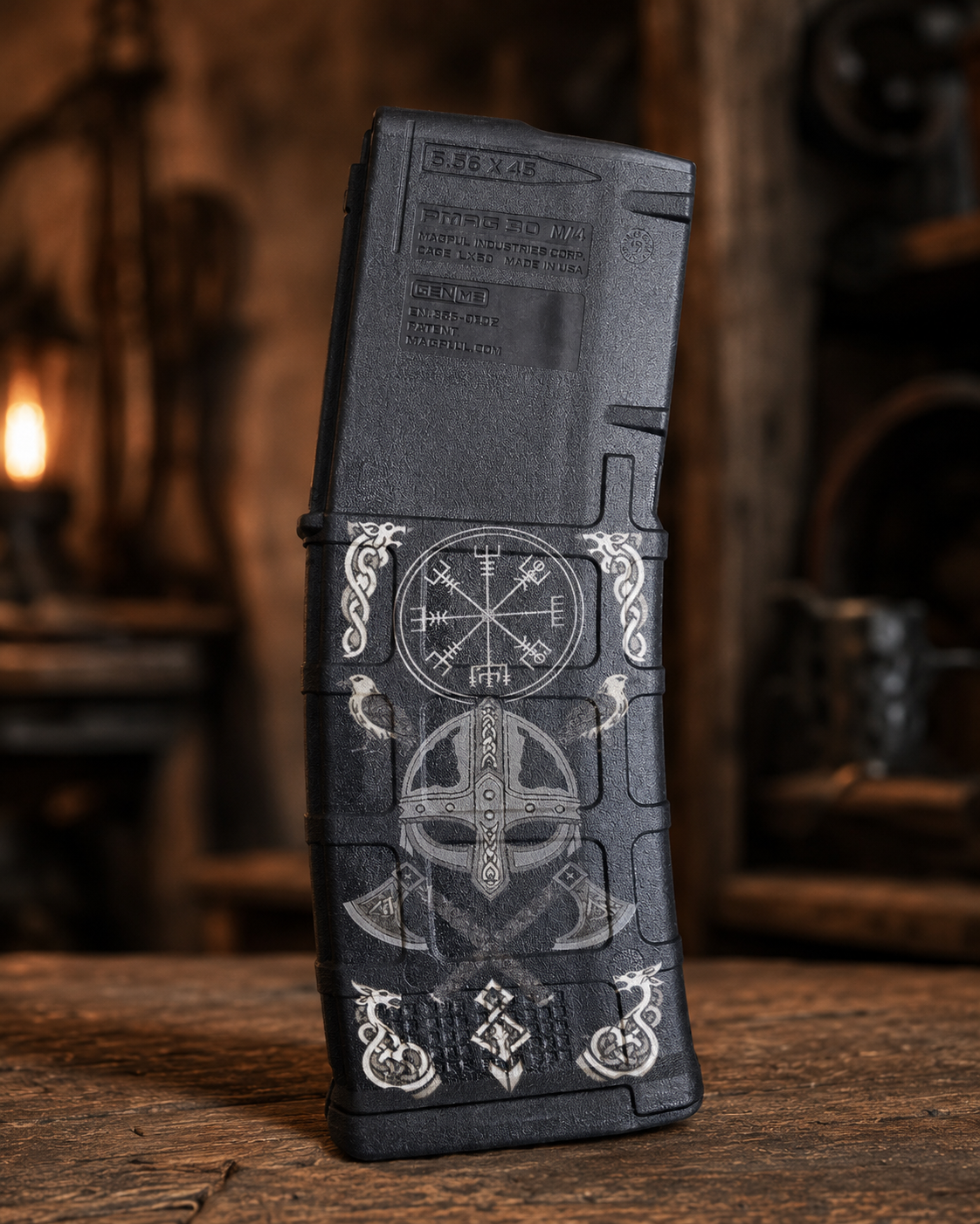 Nordic Viking PMAG Laser Engraving | Custom Magpul PMAG Medieval Engraving