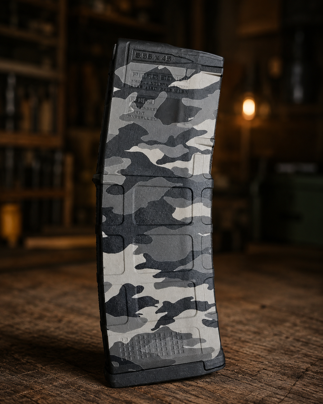 Snow Camo PMAG Laser Engraving | Custom Magpul PMAG Camouflage Engraving  Website Store Description: