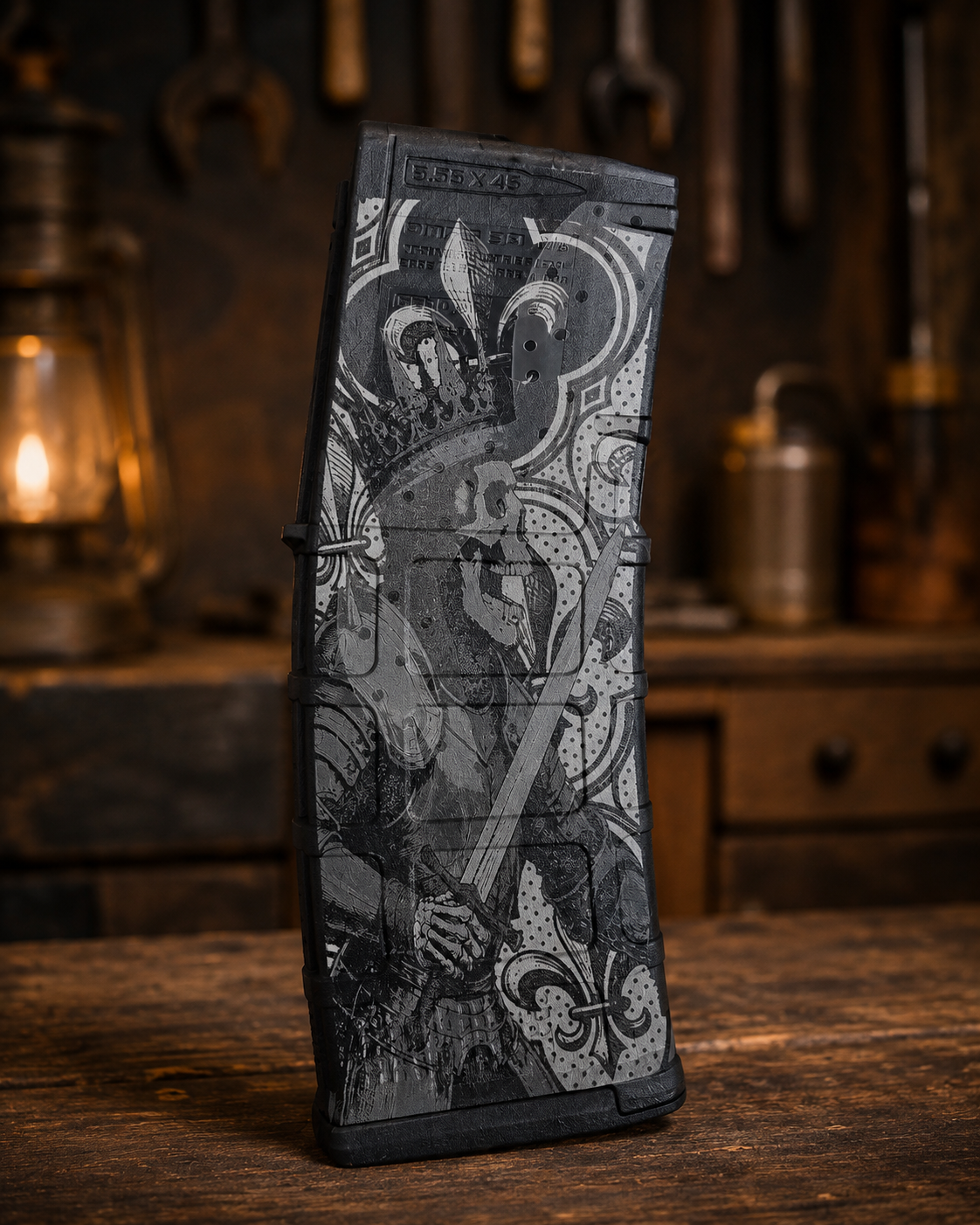 Fantasy Warrior PMAG Laser Engraving | Custom Magpul PMAG Medieval Engraving