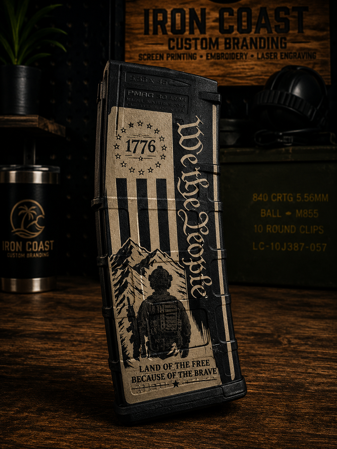 We The People PMAG Laser Engraving | Custom Magpul PMAG 1776 Patriotic Engraving