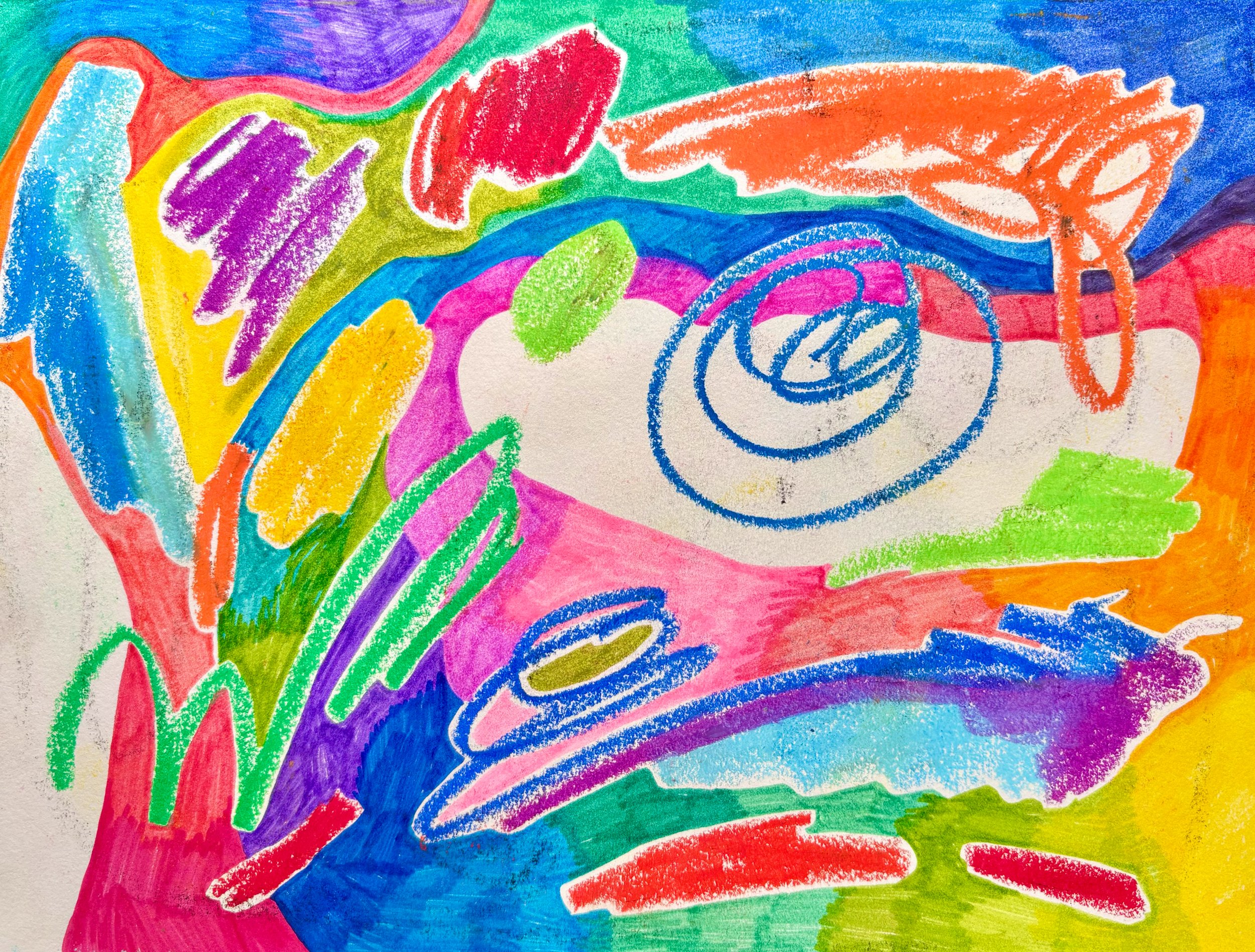 (2026). 8.5" x 11". Marker and oil pastel on paper.