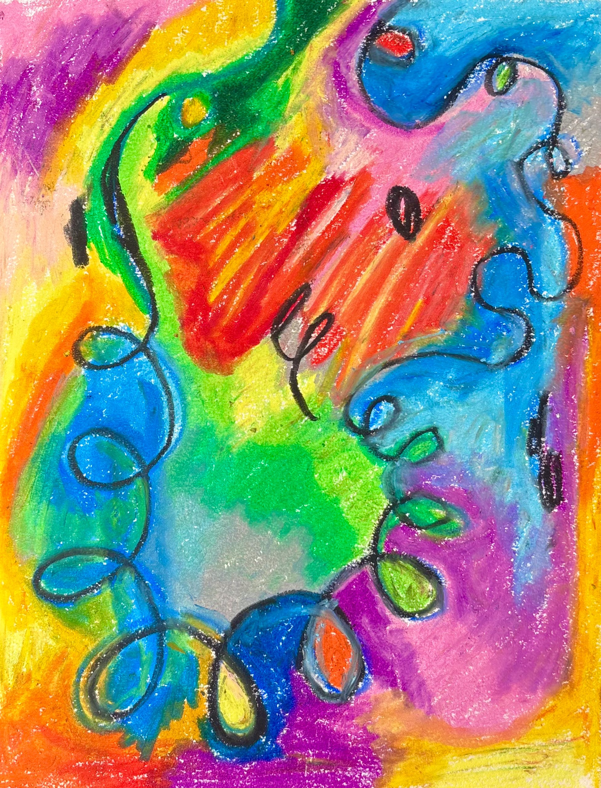 (2026). 8.5" x 11". Marker and oil pastel on paper.