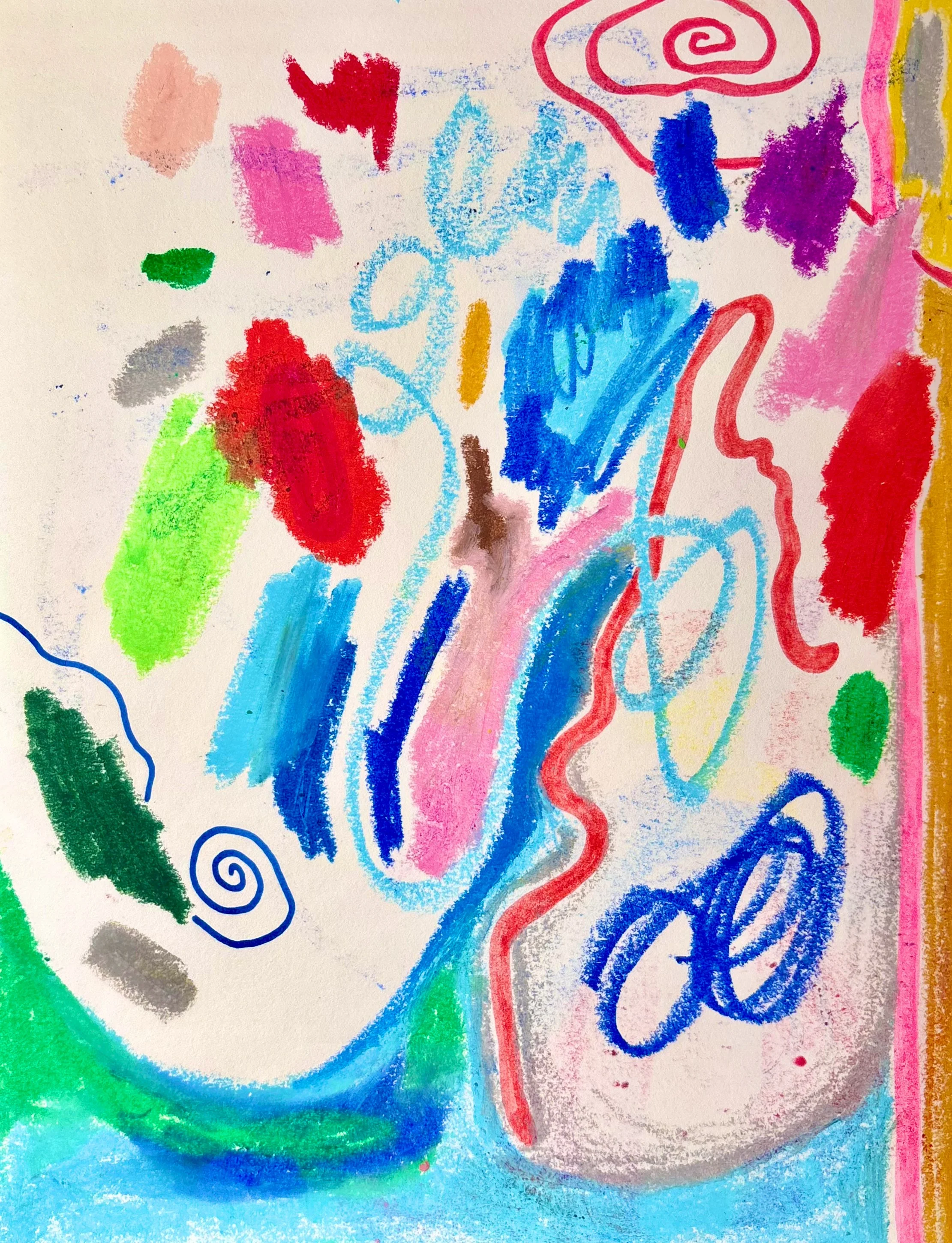 (2026). 8.5" x 11". Marker and oil pastel on paper.
