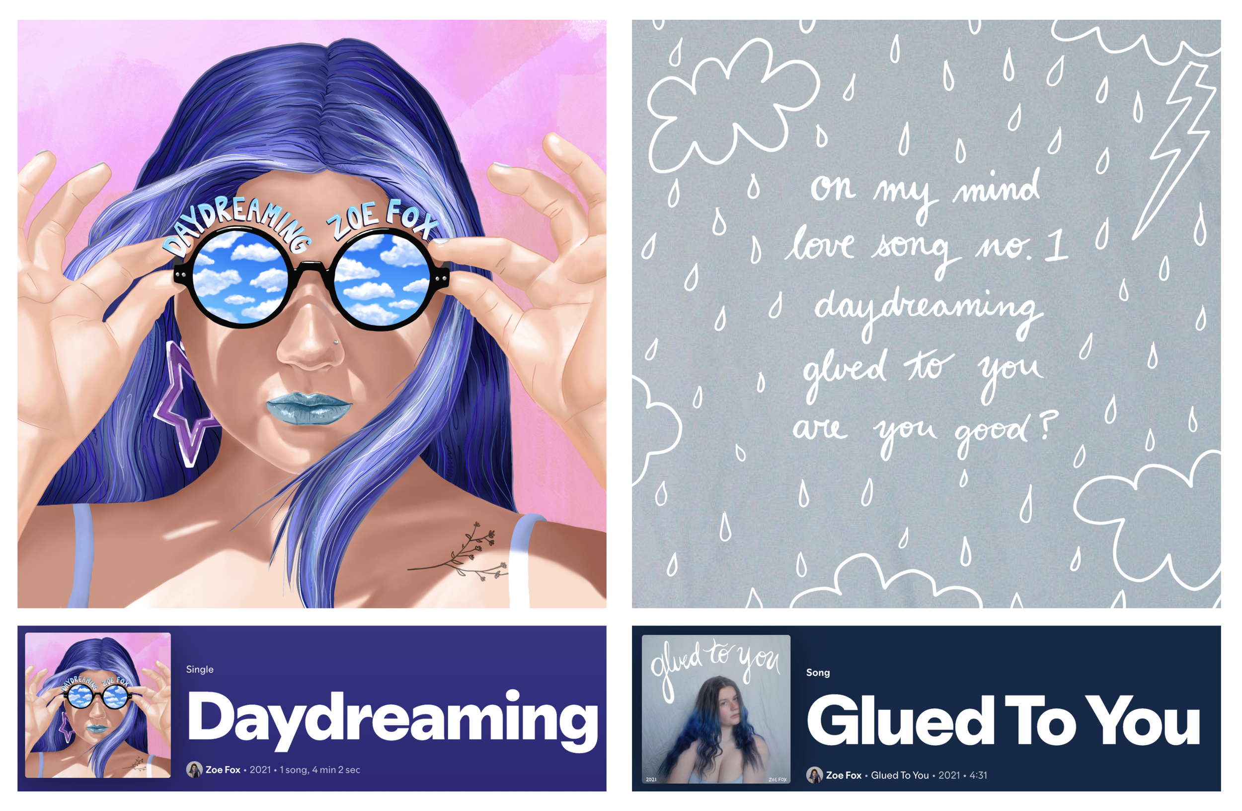 Designed and illustrated album and EP covers for musician with over 750k streams.