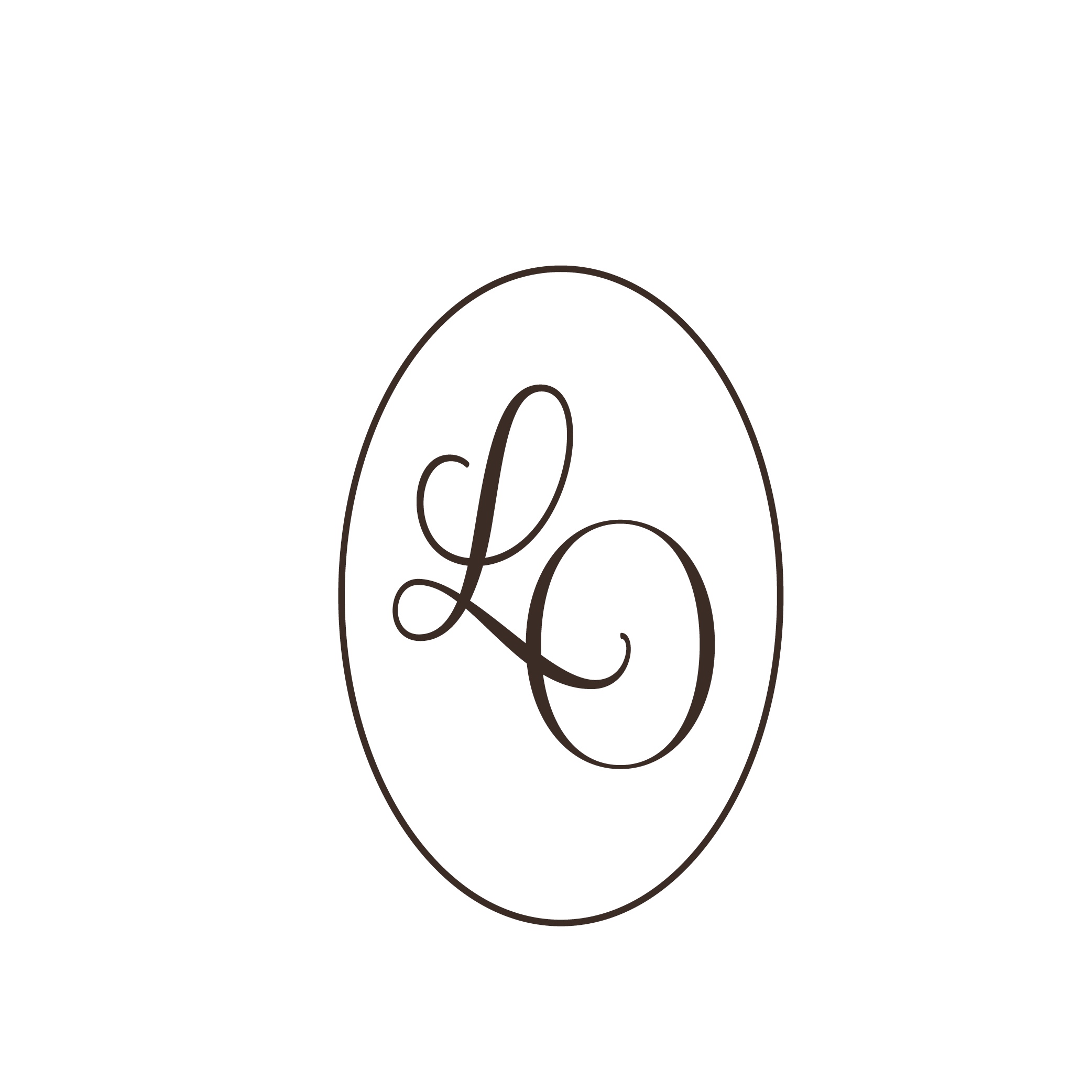 A black logo with a brown outline of a circle and a stylized brown letter L inside.