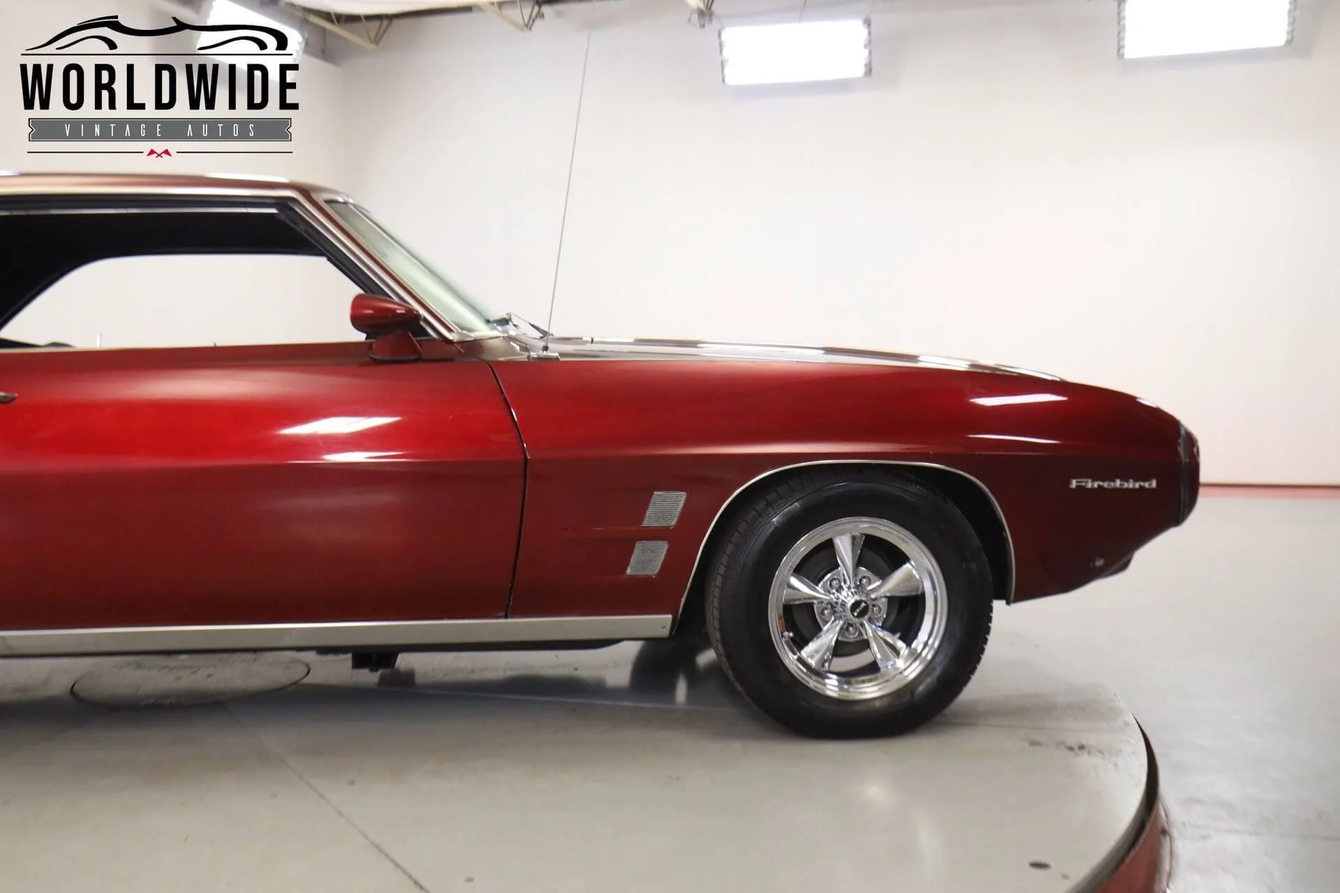 Side profile of 1969 Pontiac Firebird raffle car from Denver Children’s Foundation