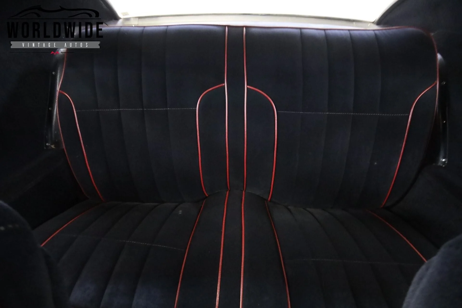 Rear seat interior of 1969 Pontiac Firebird raffle car benefiting Denver Children’s Foundation