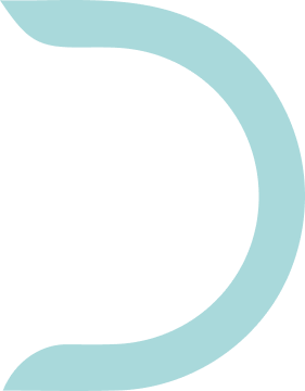 Light blue curved shape on a black background.