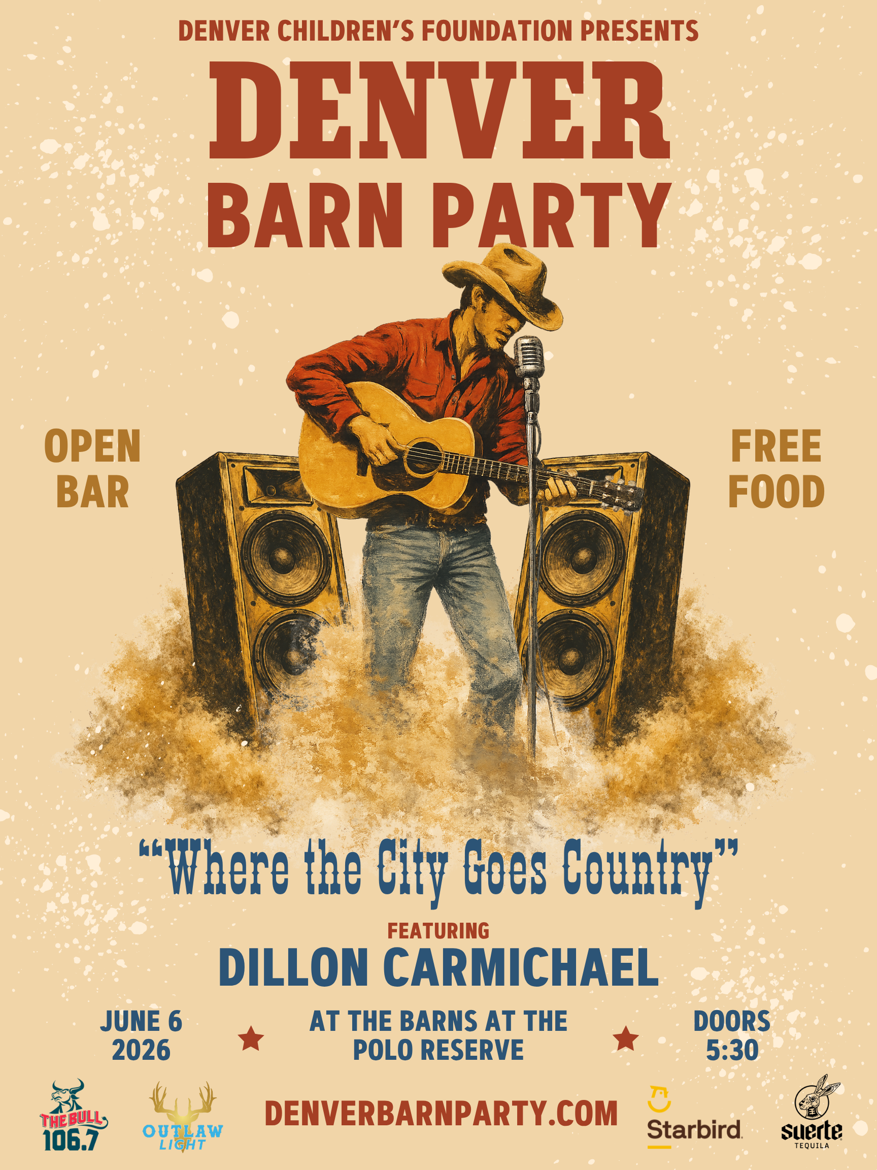 Hero image poster for Denver Barn Party charity event