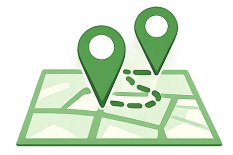 Scheduled service route for dog waste removal