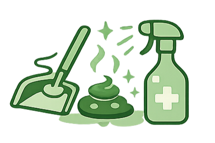 Tools sanitized between dog waste removal visits