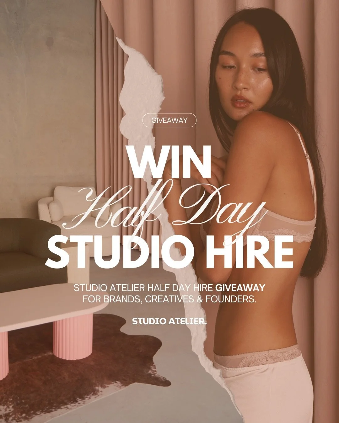 GIVEAWAY💥 WIN A CREATIVE SESSION AT STUDIO ATELIER
You know that creative idea you keep saying you&rsquo;ll get around to &hellip; but don&rsquo;t?

Here&rsquo;s your chance to finally bring it to life!

We&rsquo;re giving away a half-day in the stu