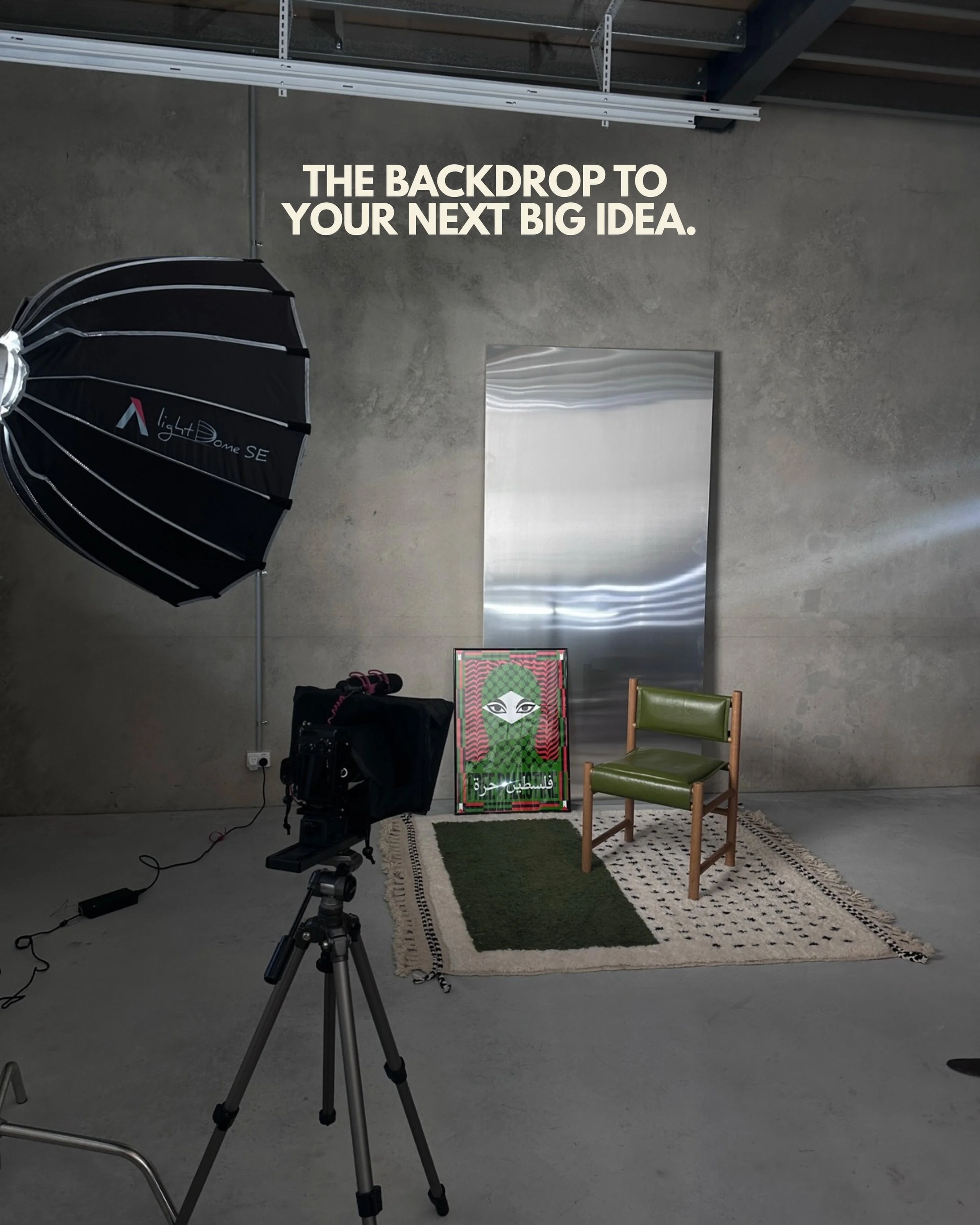 From campaign shoots and content days to editorials, product launches and everything in between, Studio Atelier is a space made to bring your vision to life.

Backdrops, props, natural light and plenty of room to make it yours.

Your idea. Your visio