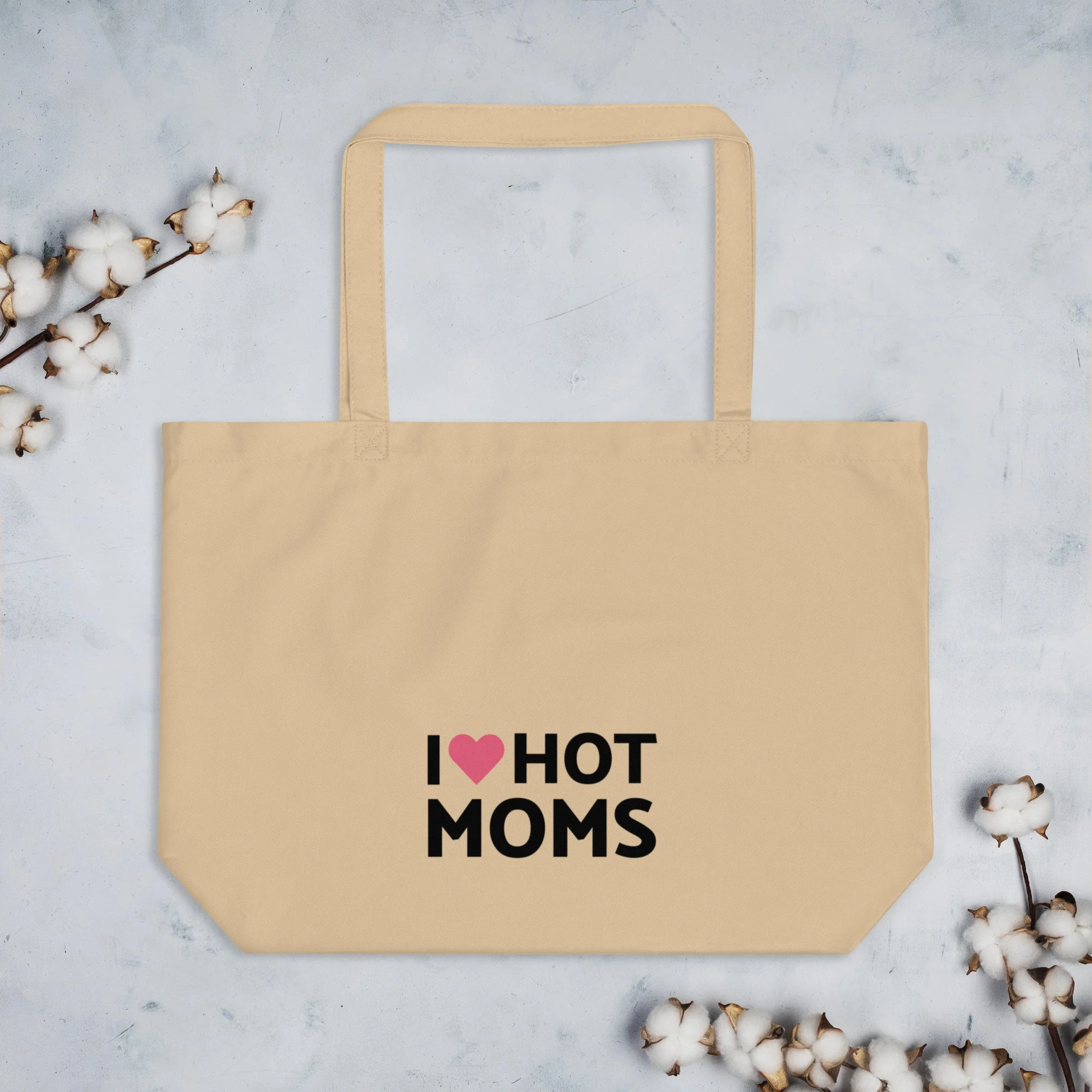 I heart Hot Moms large tote bag
