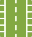 Top view of a driveway