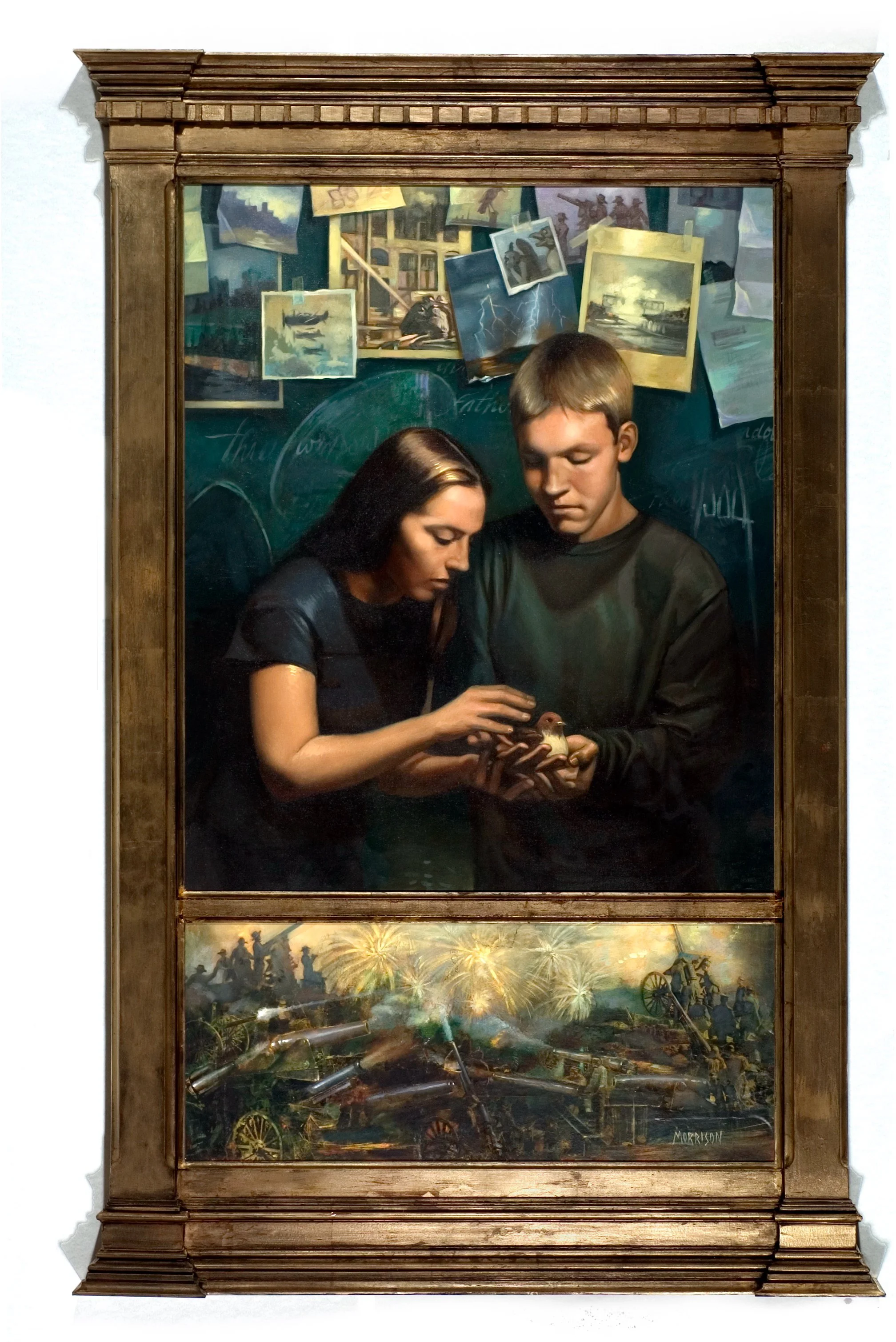 Veneration of Saint Barbara
Oil on canvas and panel 67x5 x 44 inches
Artist frame
