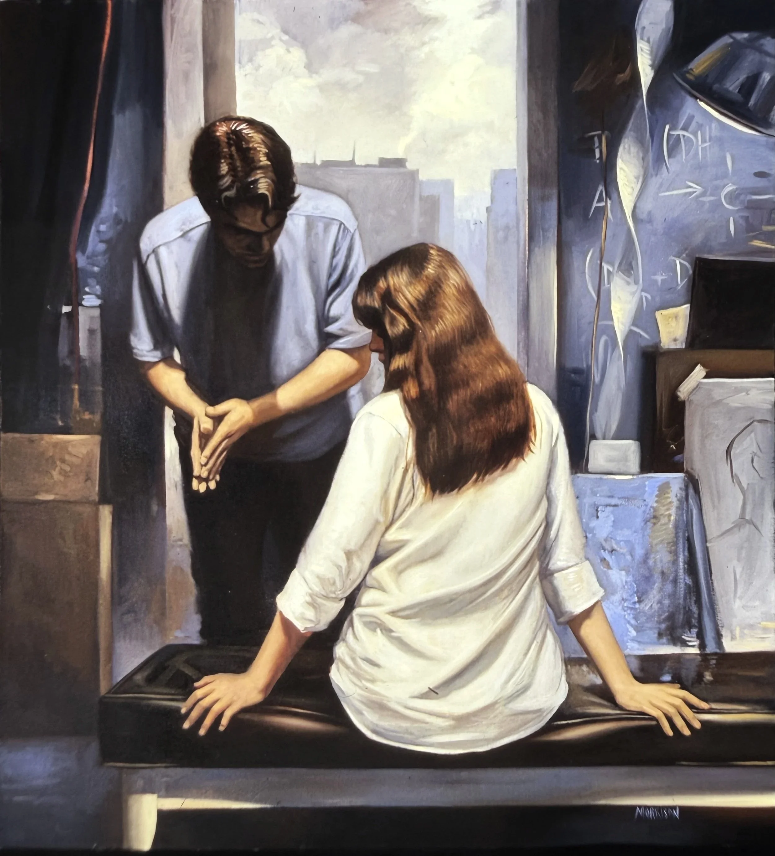 Equilibrium 
Oil on canvas 48 x 44.5 inches