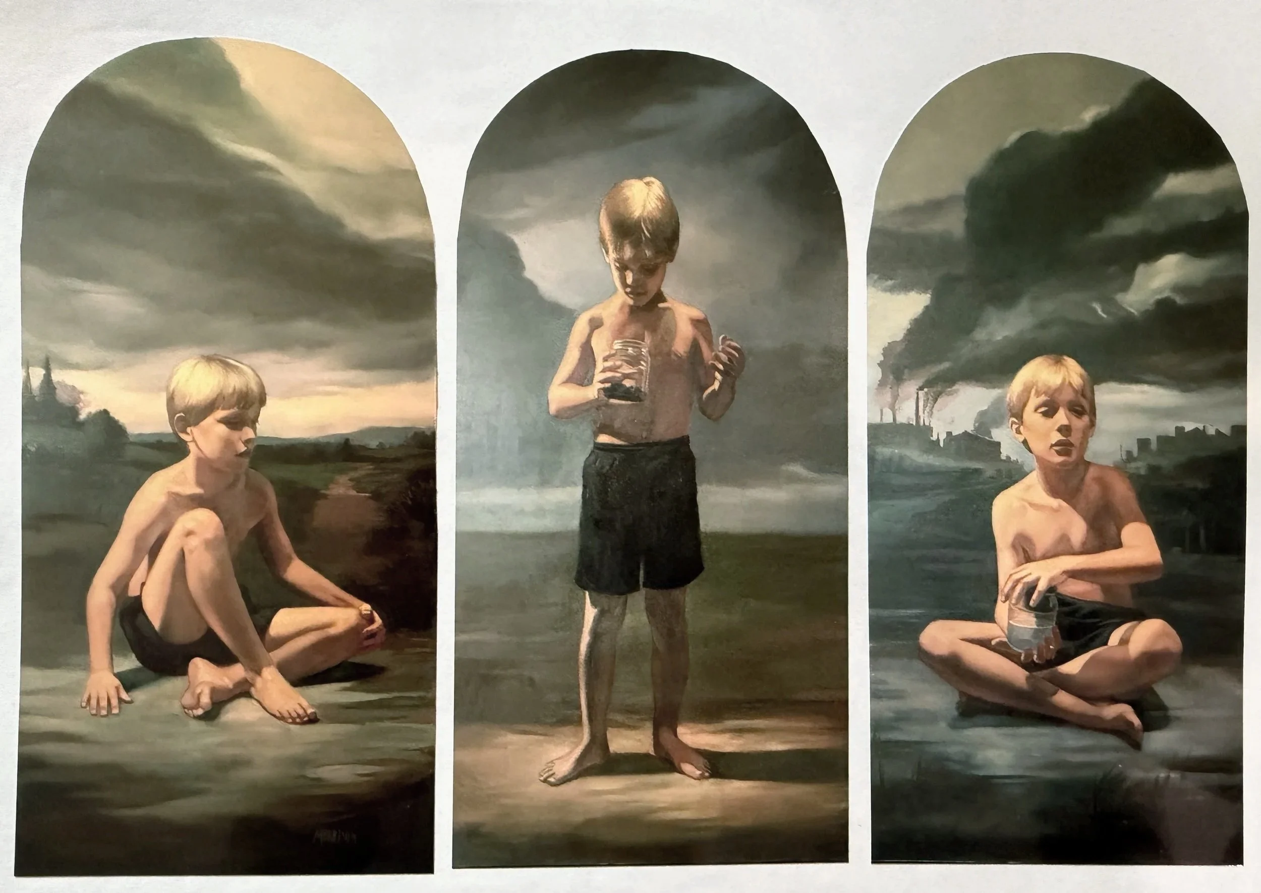 Prophet 2 (triptych)
Oil on panel 48 x 72 inches
