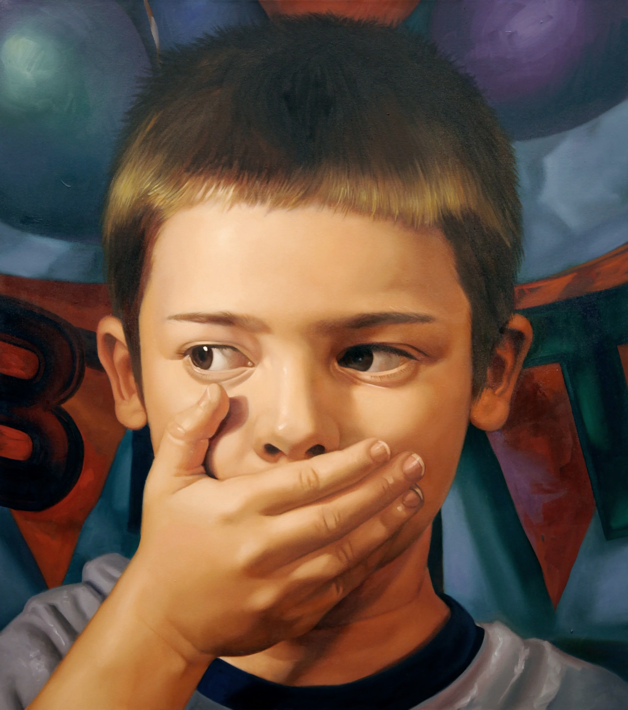 Speak No Evil
Oil on canvas 54 x 48 inches