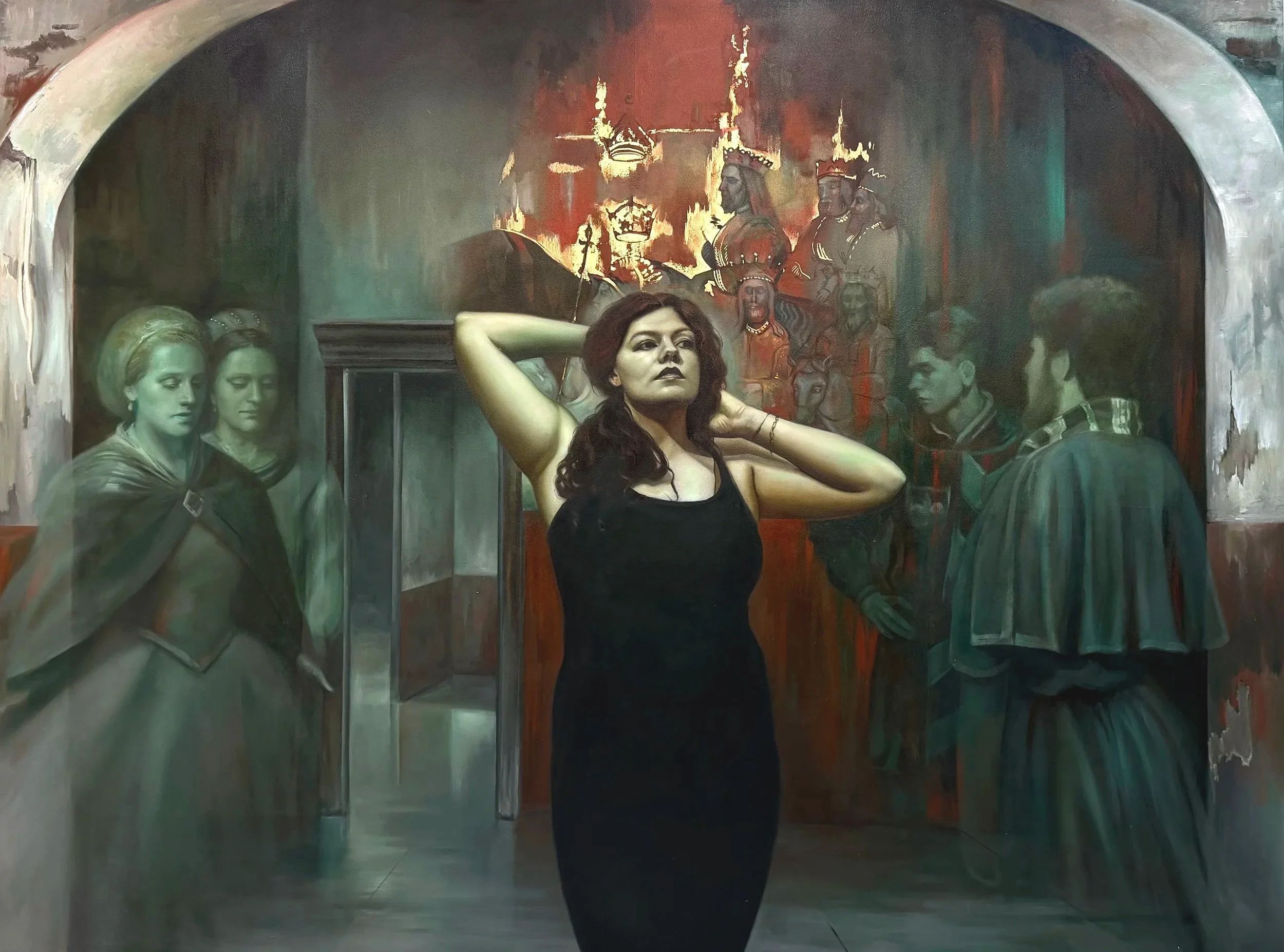 "Le Corone Ardente" Oil on canvas (72 x 96 in)