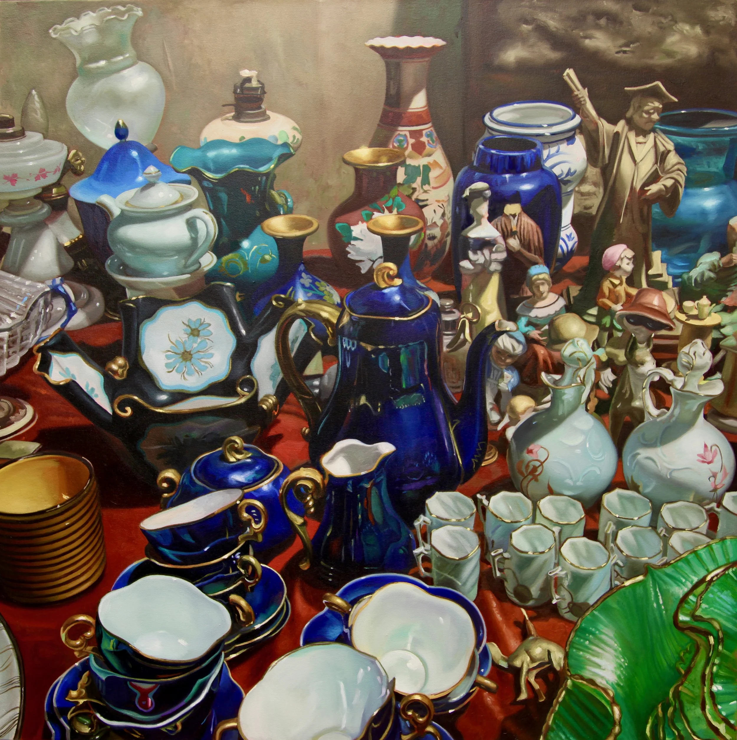 Porcelain Sage
Oil on canvas 40 x 40 inches