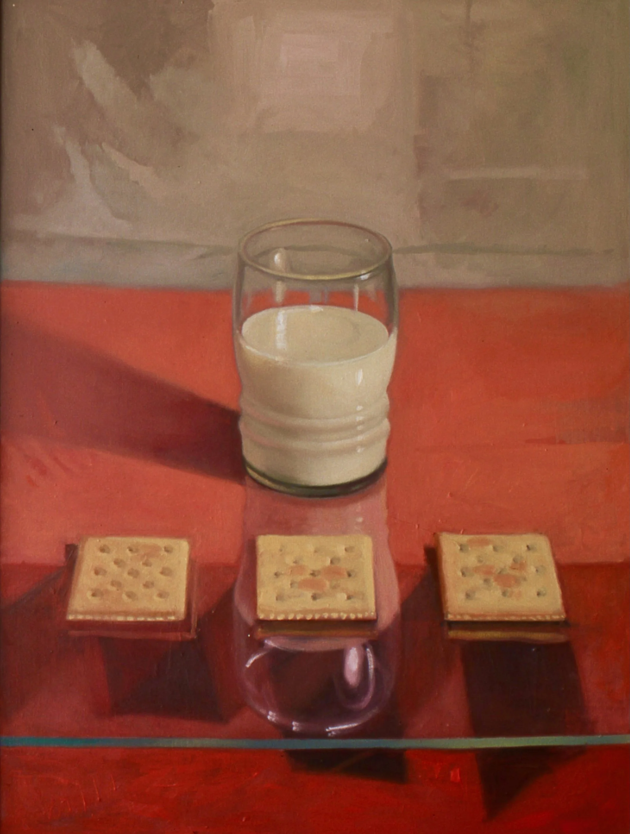 "Milk and Crackers" Oil on Panel 18 x 24 in)