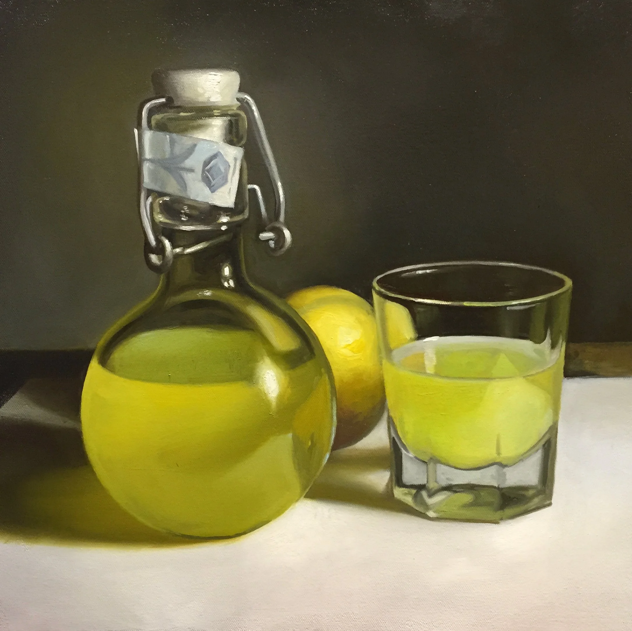 "Limoncello"
Oil on canvas (12 x 12 in)