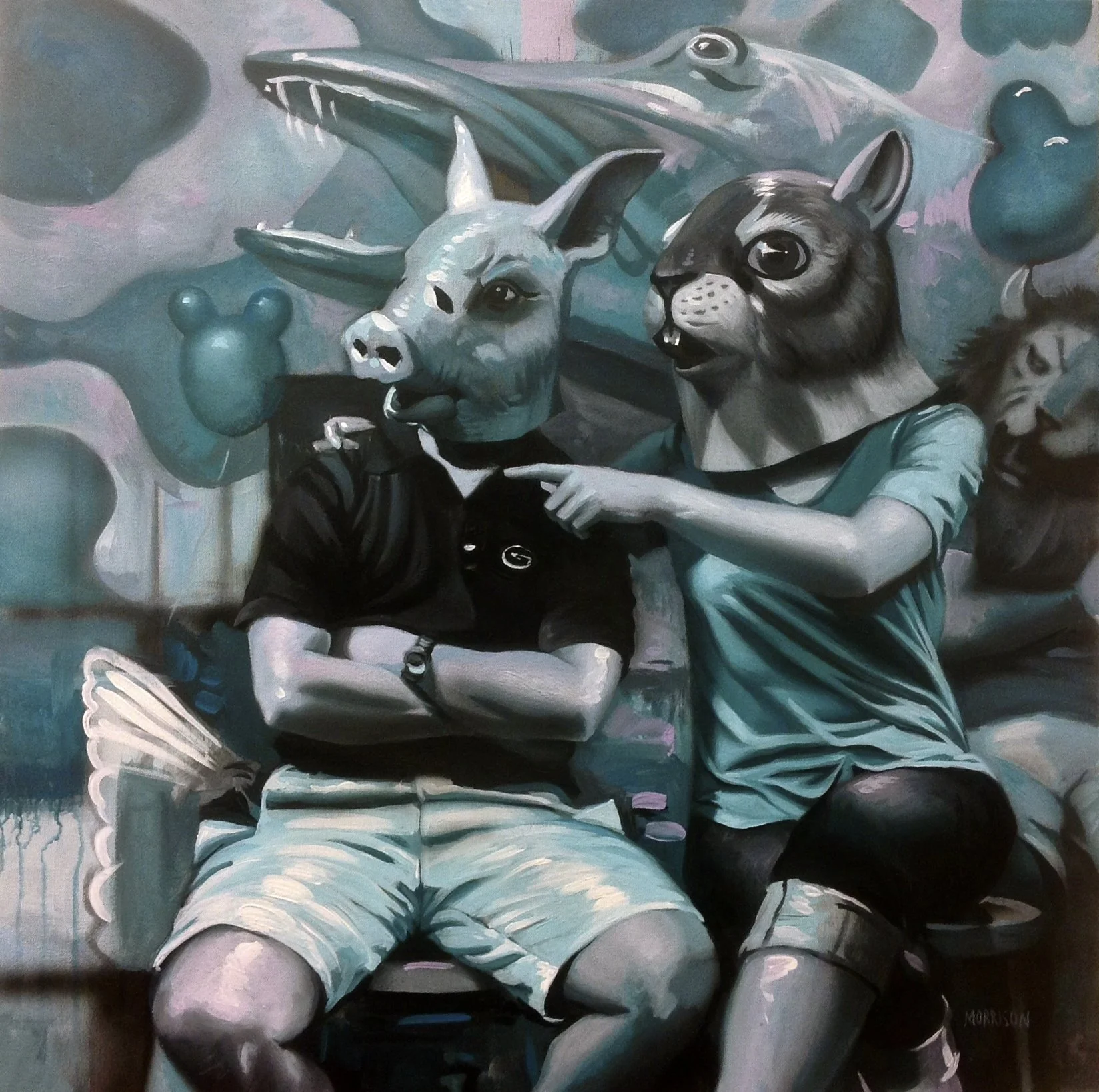 Small Animals
Acrylic on canvas 28 x 28 inches